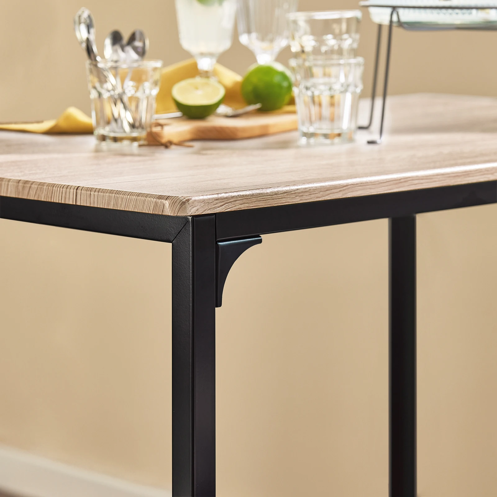 SoBuy OGT11 bar table set, 5 pieces, dining table bistro table with 4 chairs, seating group