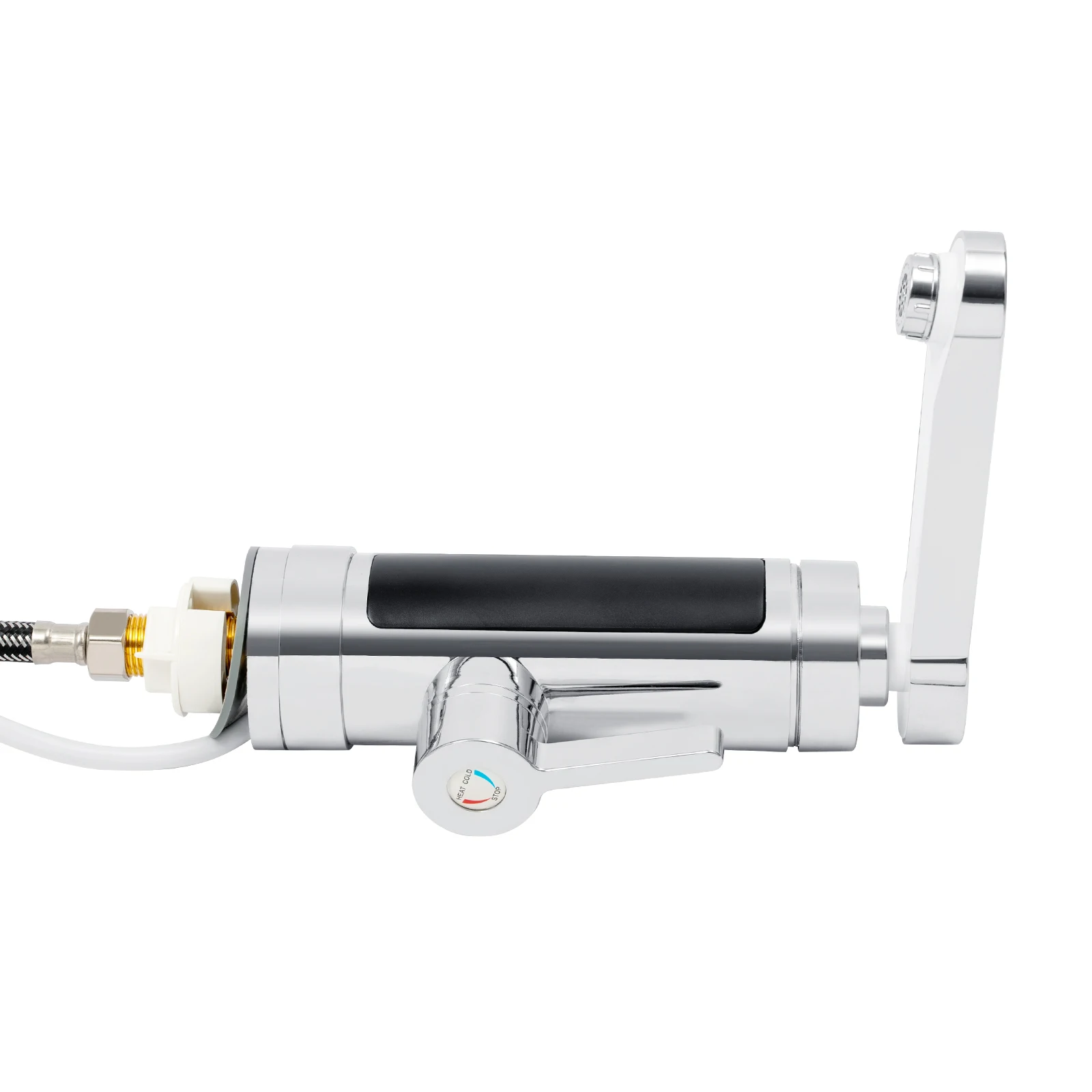 Electric Heating Faucet 3000W, Fast Heating 3s 77-131°F, Kitchen Sink Tap with LED Temperature Display EU Plug