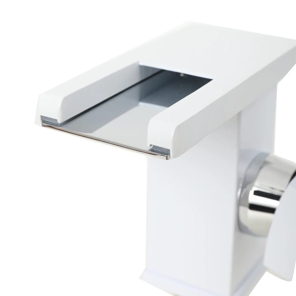LED Matte Bathroom Sink Waterfall Faucet Three Colors Change with Temperature Hot and Cold Water Mixer Taps Water Inlet Pipe