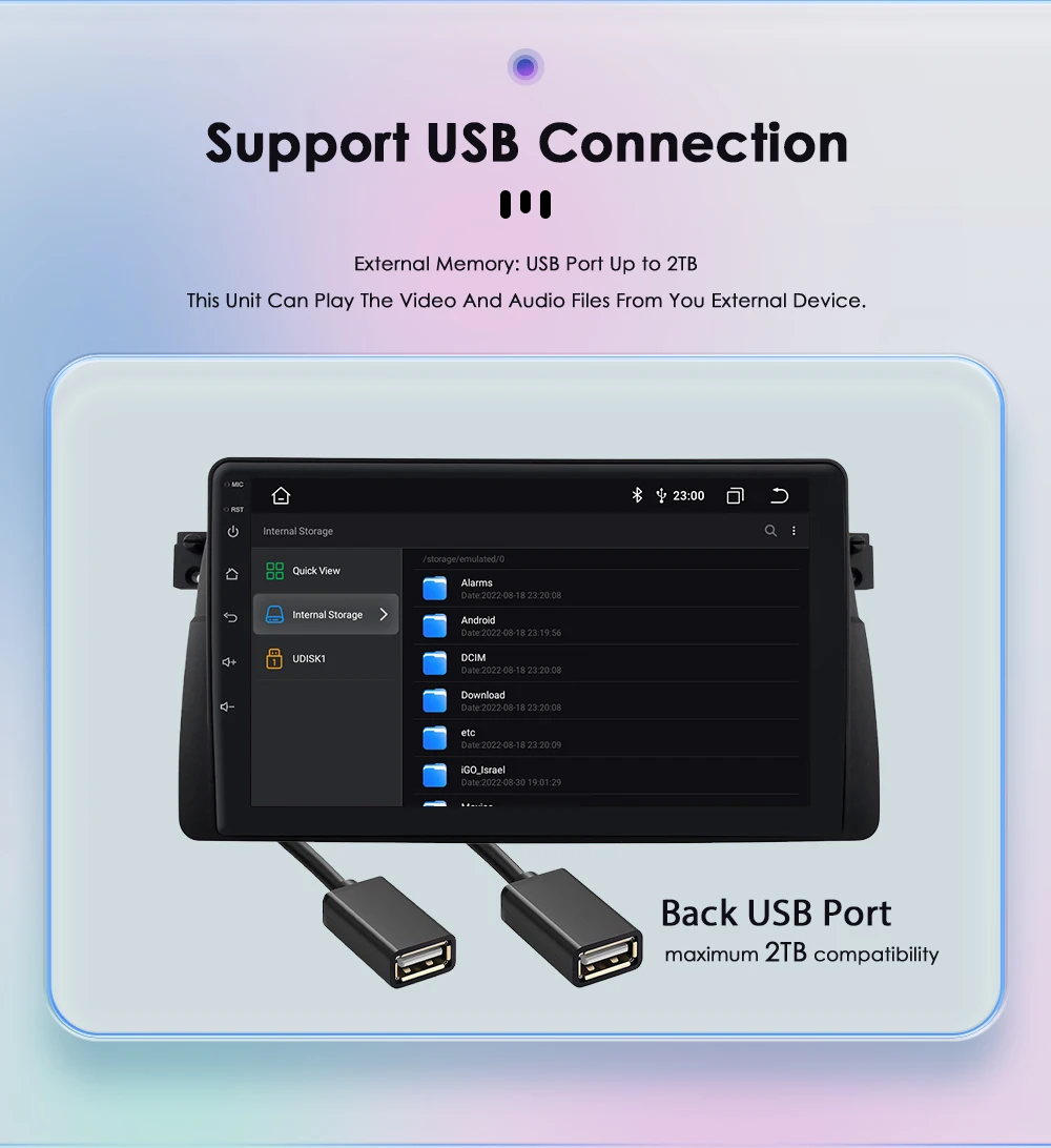 OSSURET CarPlay Android Car Radio For BMW 3 Series E46 M3 318 320 325 330 335 1998-2005 Car Multimedia GPS 2din autoradio 7862
