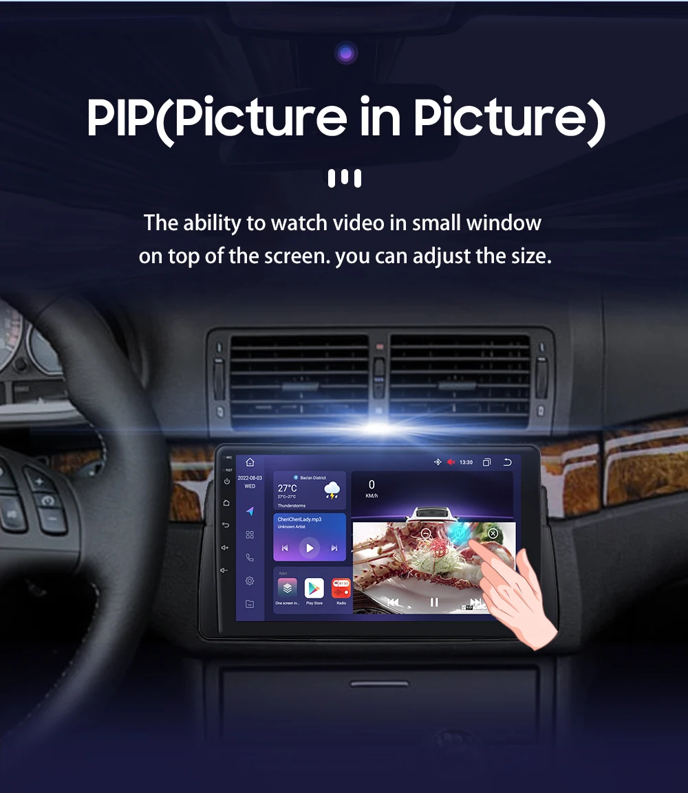 OSSURET CarPlay Android Car Radio For BMW 3 Series E46 M3 318 320 325 330 335 1998-2005 Car Multimedia GPS 2din autoradio 7862