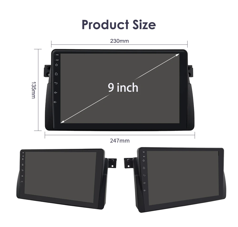 OSSURET CarPlay Android Car Radio For BMW 3 Series E46 M3 318 320 325 330 335 1998-2005 Car Multimedia GPS 2din autoradio 7862