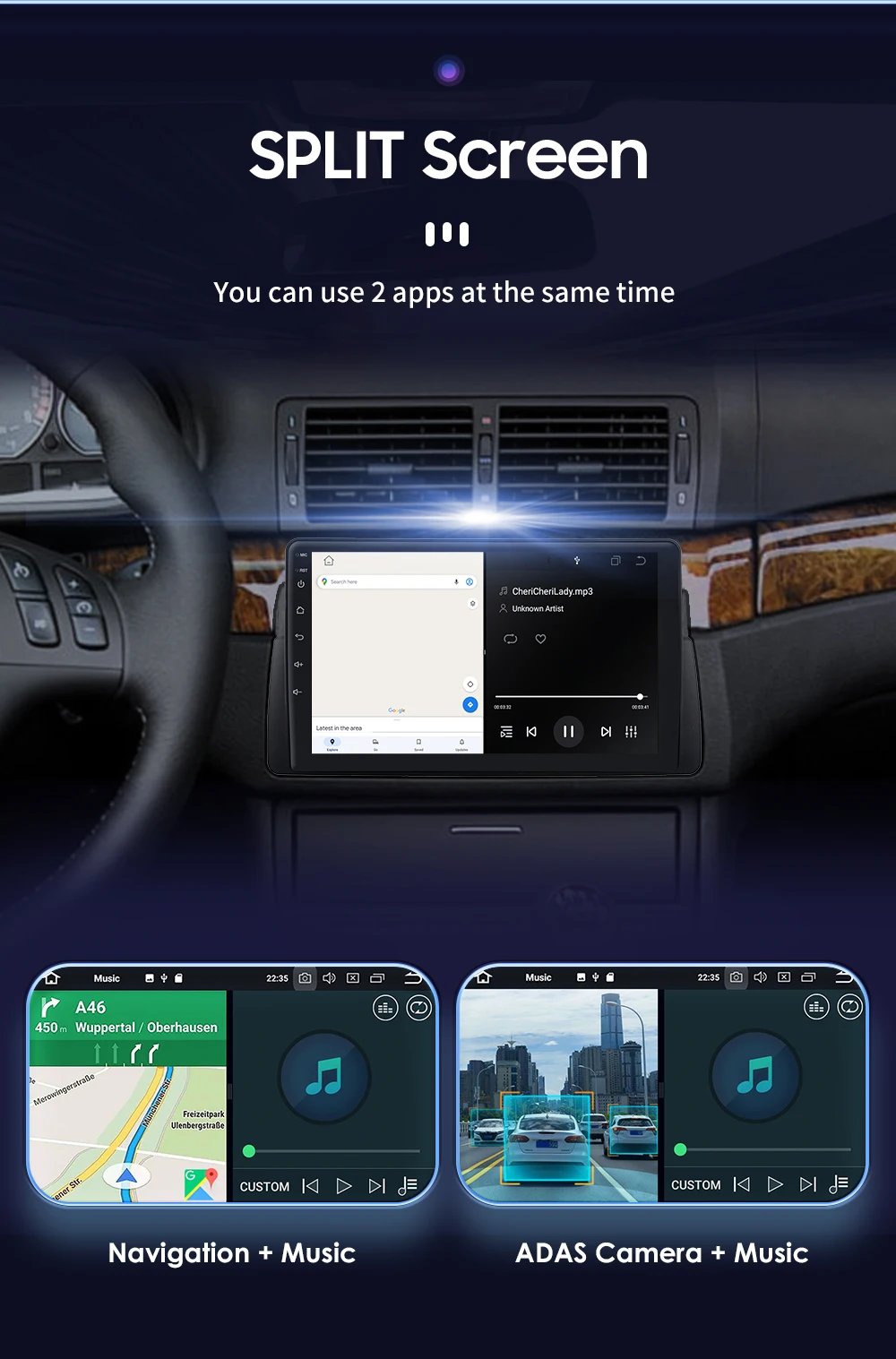 OSSURET CarPlay Android Car Radio For BMW 3 Series E46 M3 318 320 325 330 335 1998-2005 Car Multimedia GPS 2din autoradio 7862