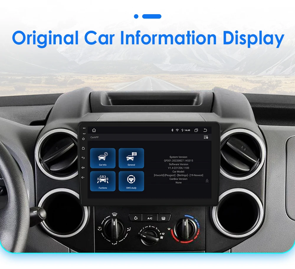 OSSURET CarPlay Android Car Radio For Citroen Berlingo B9 Peugeot Partner 2008 -2019 Car Multimedia Player GPS 2din 4G autoradio