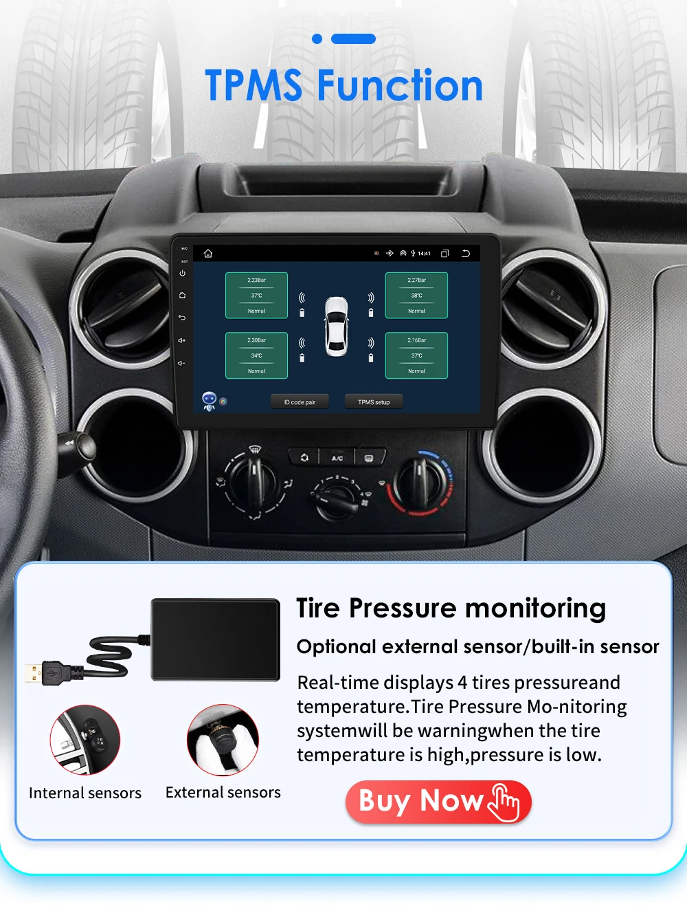 OSSURET CarPlay Android Car Radio For Citroen Berlingo B9 Peugeot Partner 2008 -2019 Car Multimedia Player GPS 2din 4G autoradio