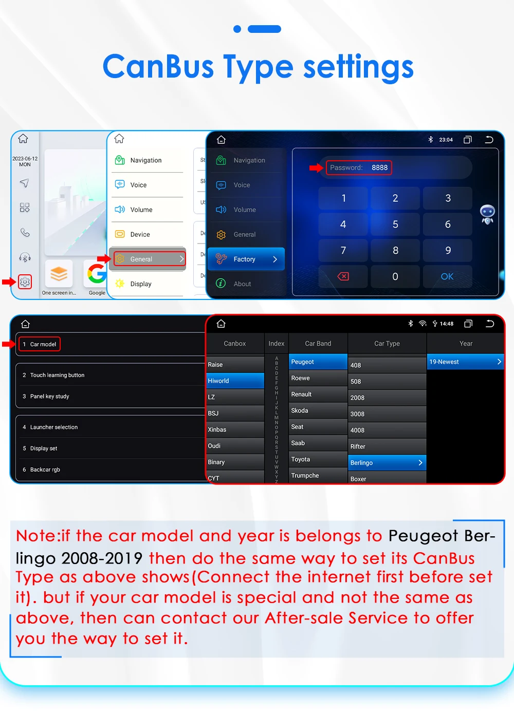OSSURET CarPlay Android Car Radio For Citroen Berlingo B9 Peugeot Partner 2008 -2019 Car Multimedia Player GPS 2din 4G autoradio
