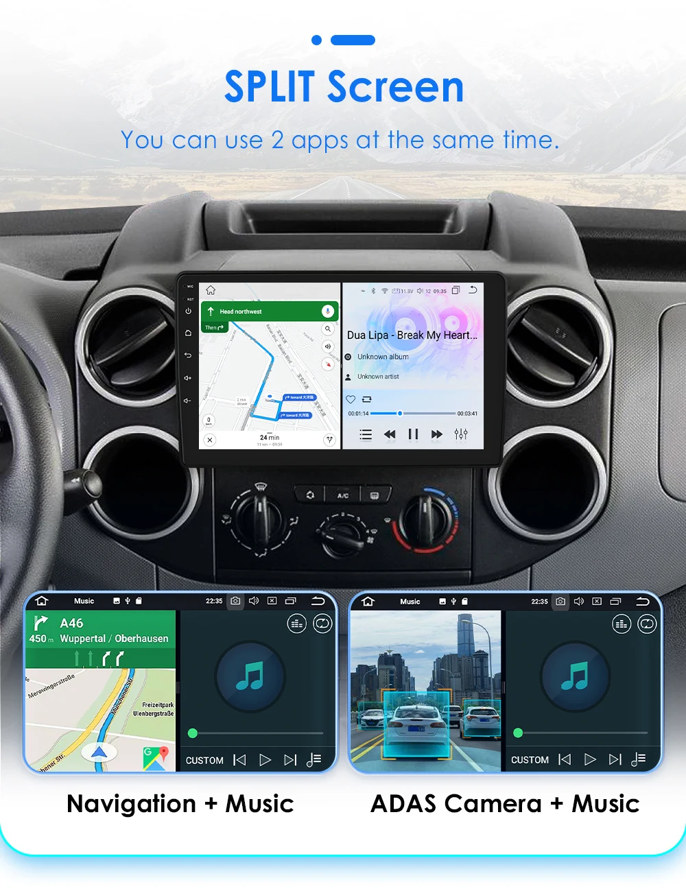 OSSURET CarPlay Android Car Radio For Citroen Berlingo B9 Peugeot Partner 2008 -2019 Car Multimedia Player GPS 2din 4G autoradio