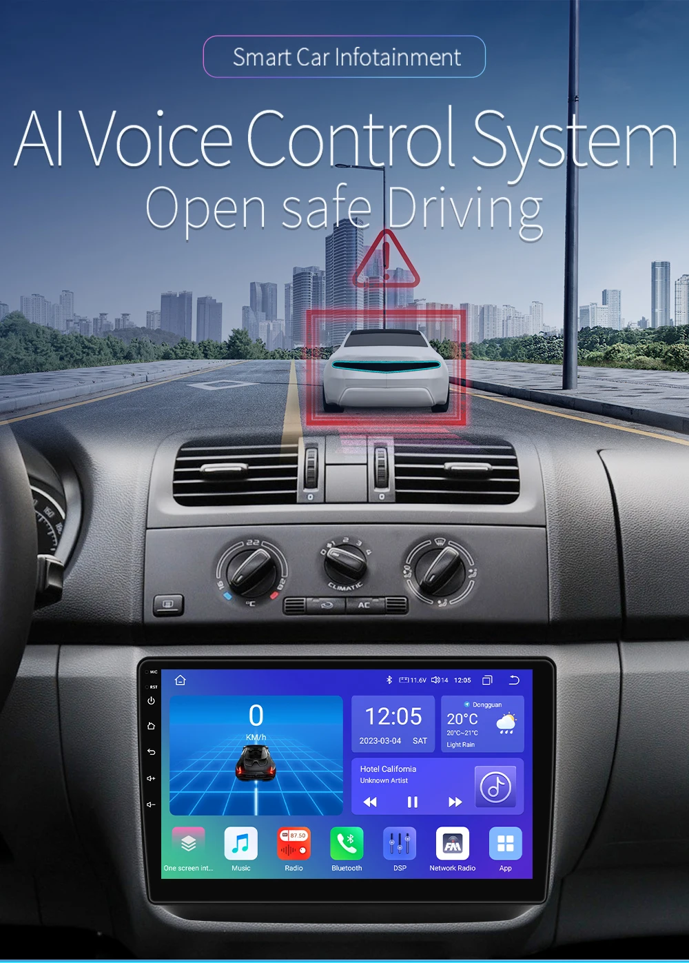 OSSURET CarPlay Android Car Radio For Skoda Fabia 2 2007-2014 Car Multimedia Player Navi GPS 2din 4G-LET autoradio RDS 7862