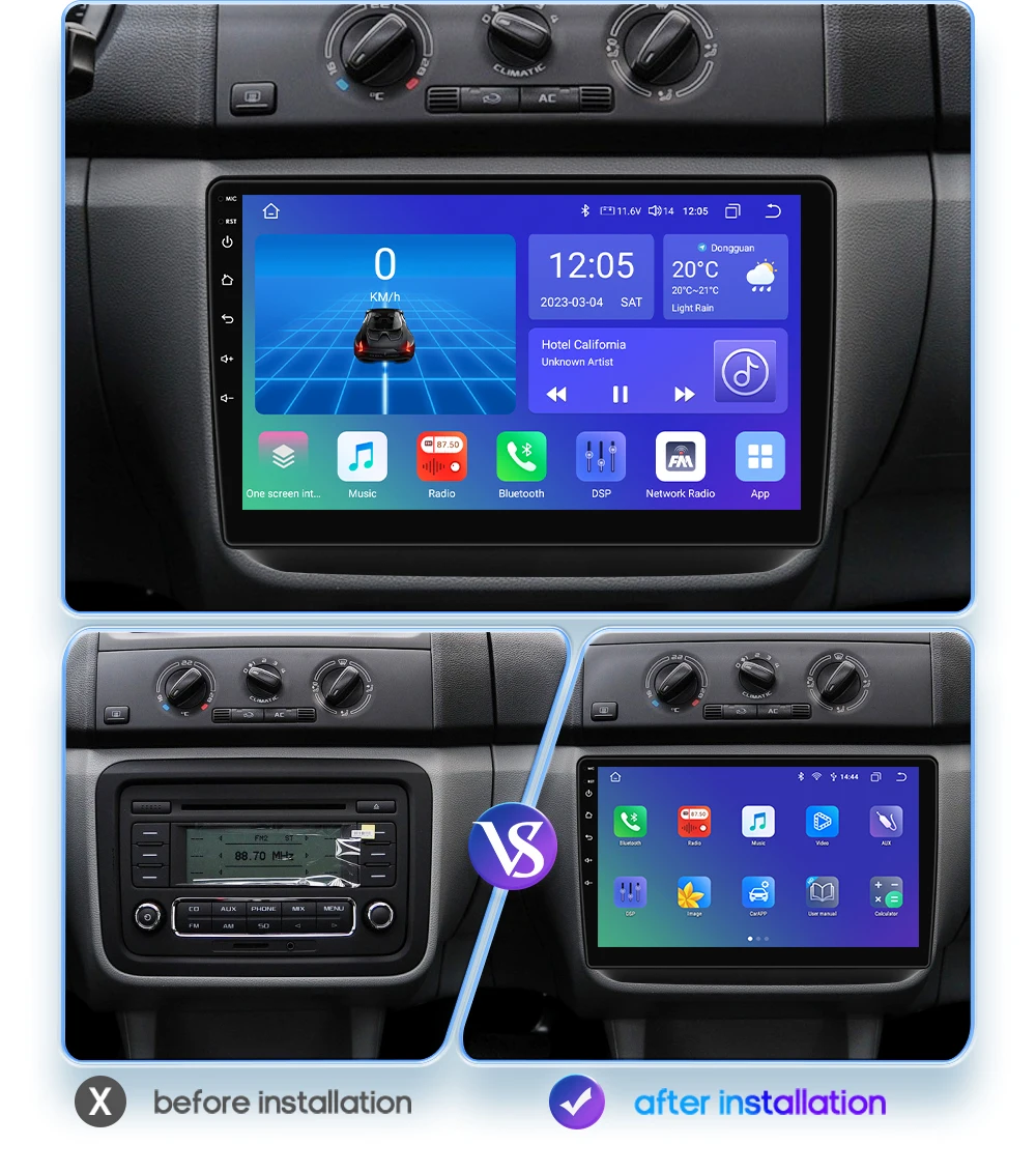 OSSURET CarPlay Android Car Radio For Skoda Fabia 2 2007-2014 Car Multimedia Player Navi GPS 2din 4G-LET autoradio RDS 7862