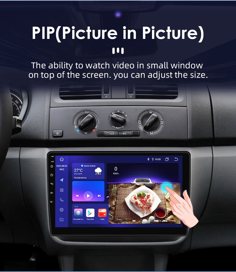 OSSURET CarPlay Android Car Radio For Skoda Fabia 2 2007-2014 Car Multimedia Player Navi GPS 2din 4G-LET autoradio RDS 7862