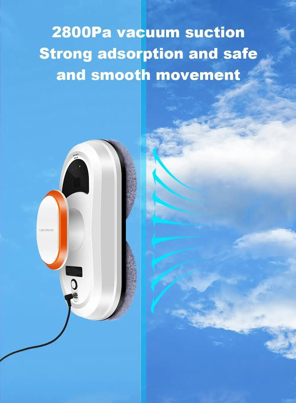 Liectroux HCR-09 Window Cleaning Robot,Robot Vacuum Cleaner for Window,Robot Window Cleaner,Electric Glass Wiper,Floor Mop Robot