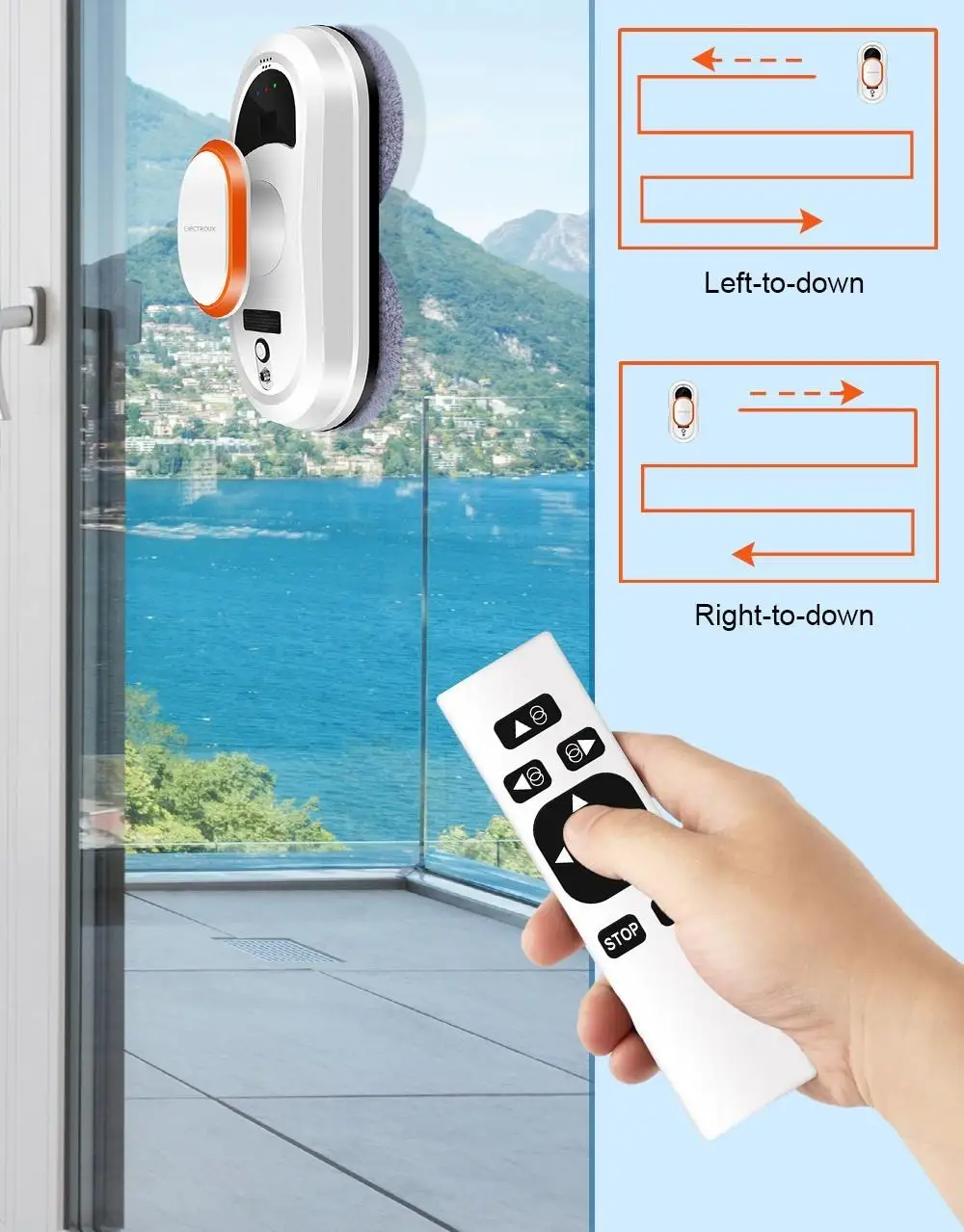 Liectroux HCR-09 Window Cleaning Robot,Robot Vacuum Cleaner for Window,Robot Window Cleaner,Electric Glass Wiper,Floor Mop Robot