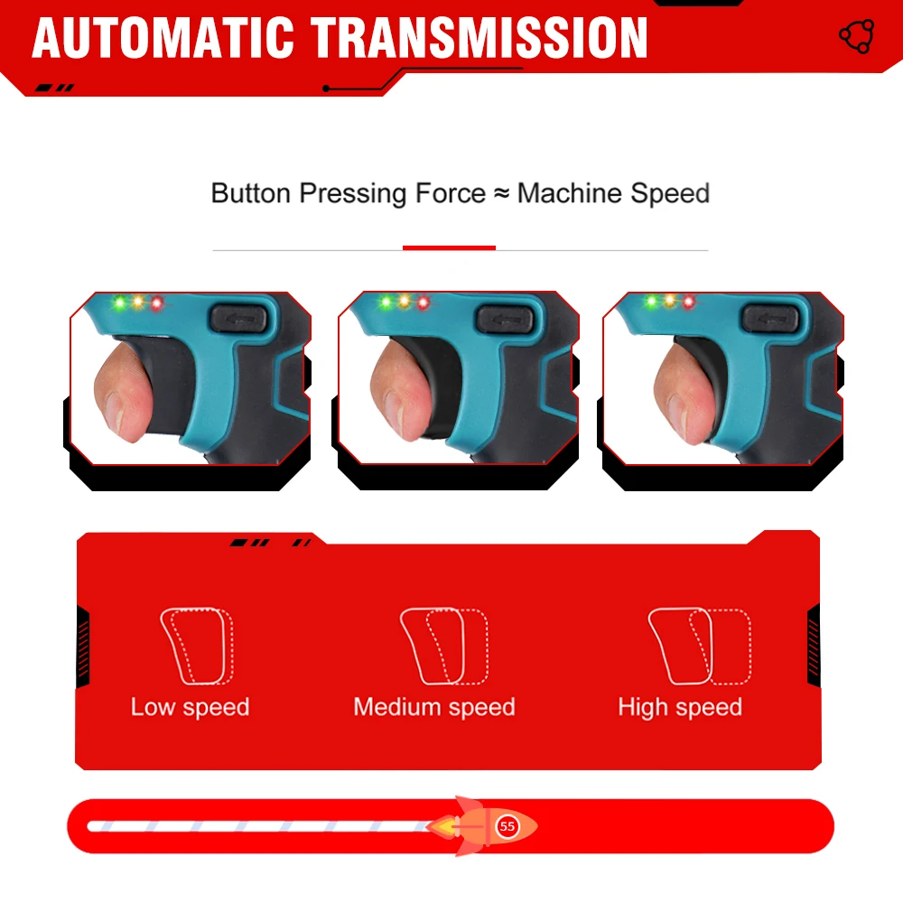 ONEVAN 1000W 3600RPM Electric Rotary Hammer Rechargeable Electric Hammer Impact Drill Woodworking Tools For Makita Battery Pin