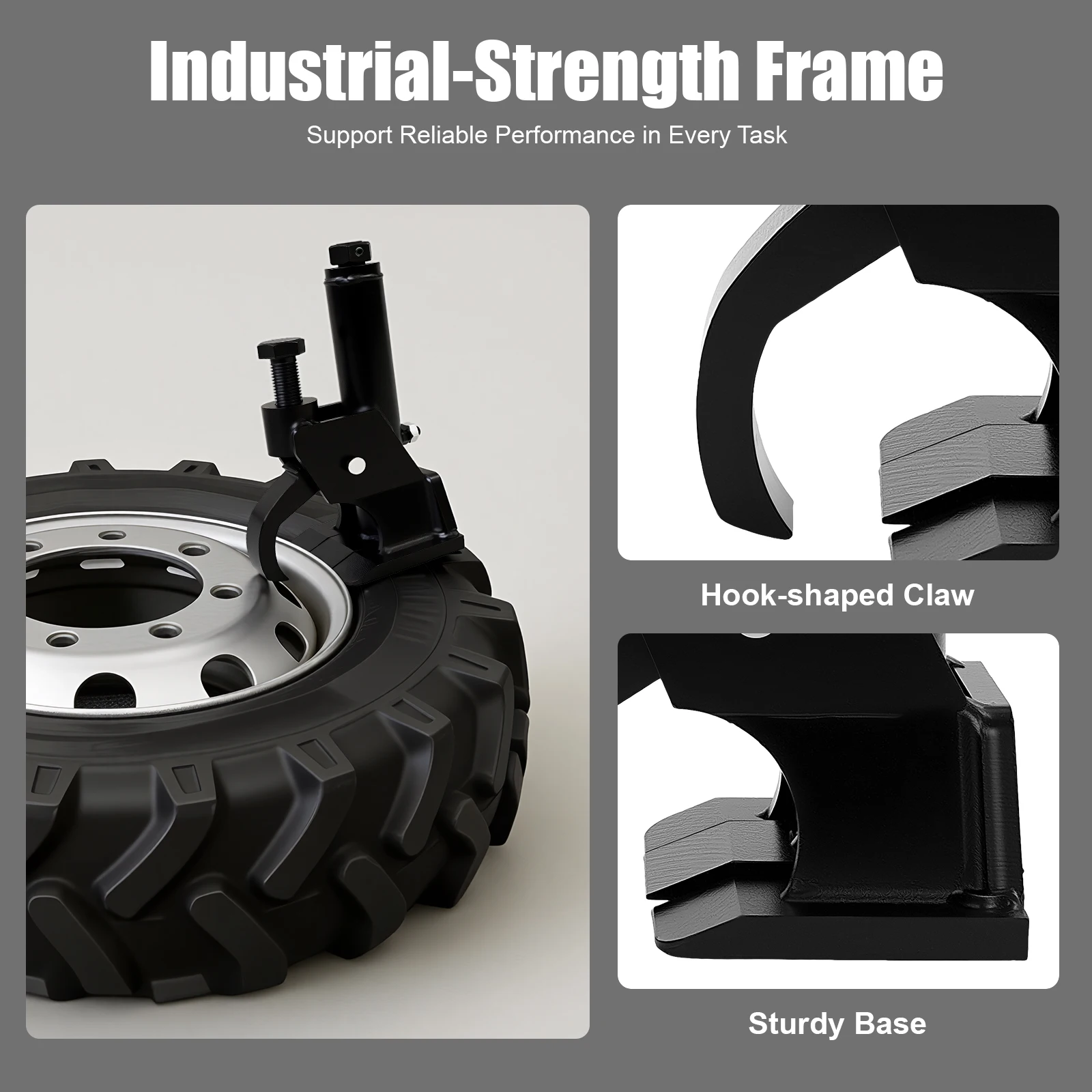 Manual Tire Bead Breaker Fit for 10-21 Inches Tires Changer Tool with Rubber Pad for ATVs/UTVs Tractors Trucks Cars