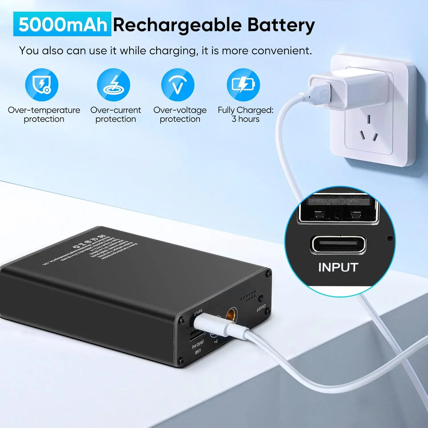 Spot welding machine, portable adjustable spot welding machine 5000mAh mini spot welding machine USB charging quick release pen