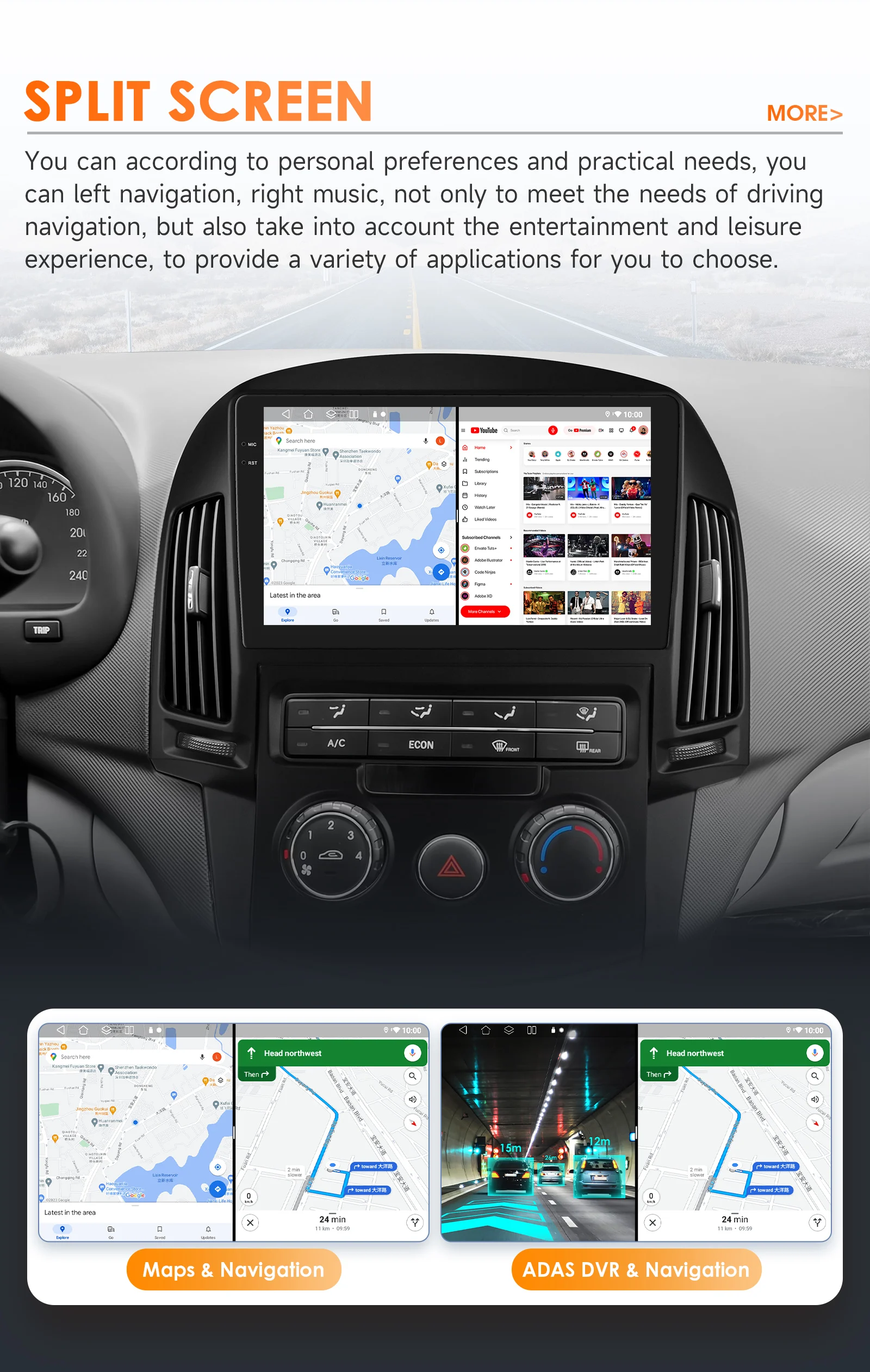 2Din Carplay Android Car Radio For Hyundai I30 i30 AT MT 2006 - 2011 Car Multimedia Player Navi GPS Autoradio 4G-LET RDS 6115