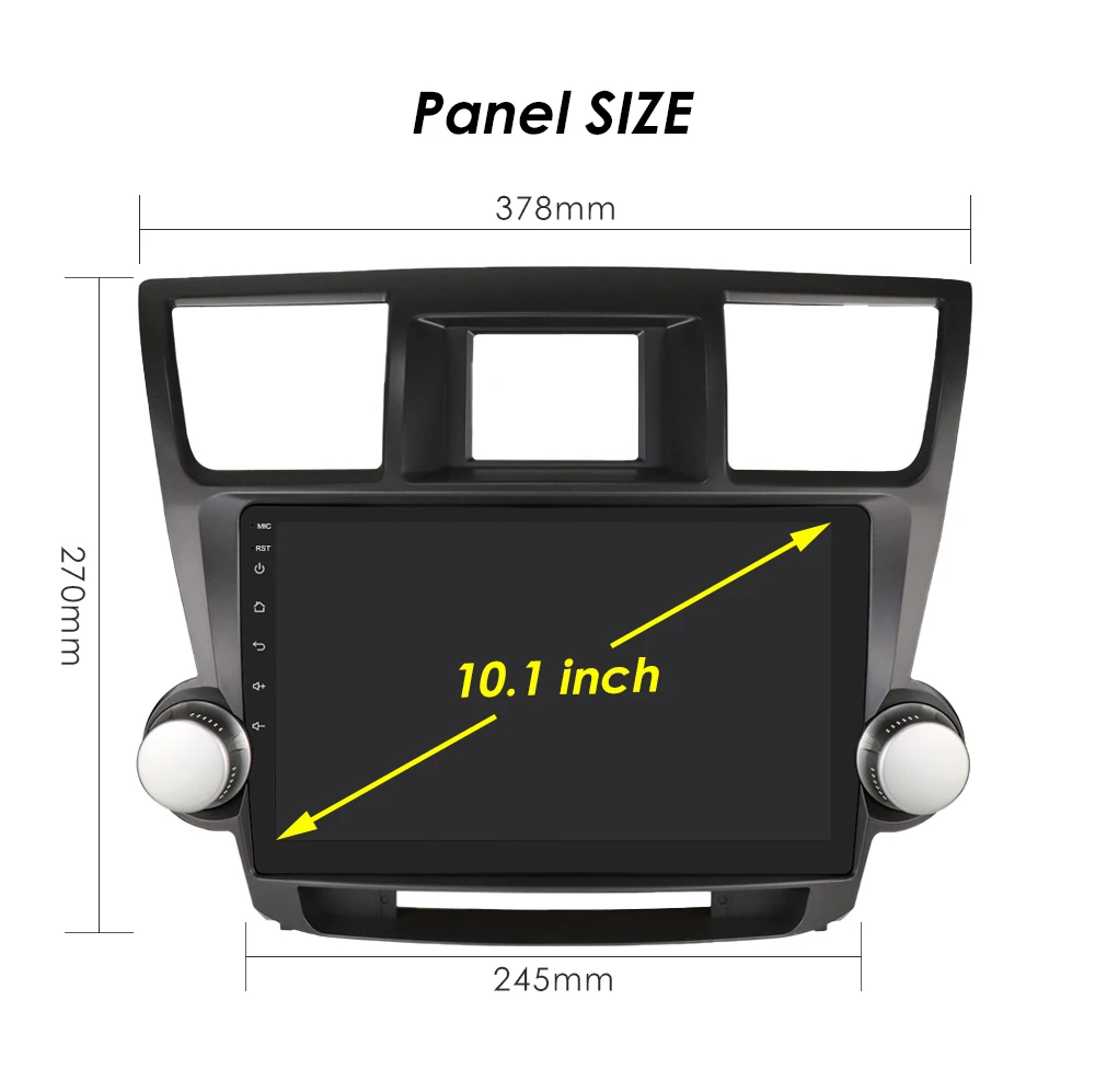 Wireless CarPlay Android Auto Car Radio For Toyota Highlander 2007-2013 Car Multimedia Player GPS Wifi 4G 2din autoradio RDS