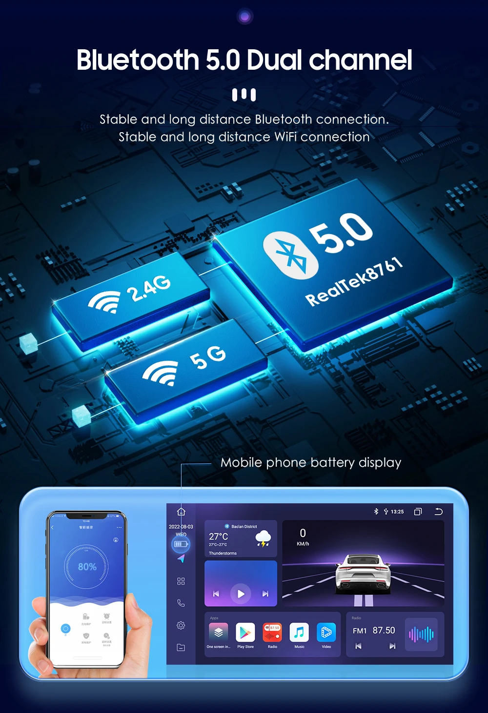 Wireless CarPlay Android Auto Car Radio For Toyota Highlander 2007-2013 Car Multimedia Player GPS Wifi 4G 2din autoradio RDS