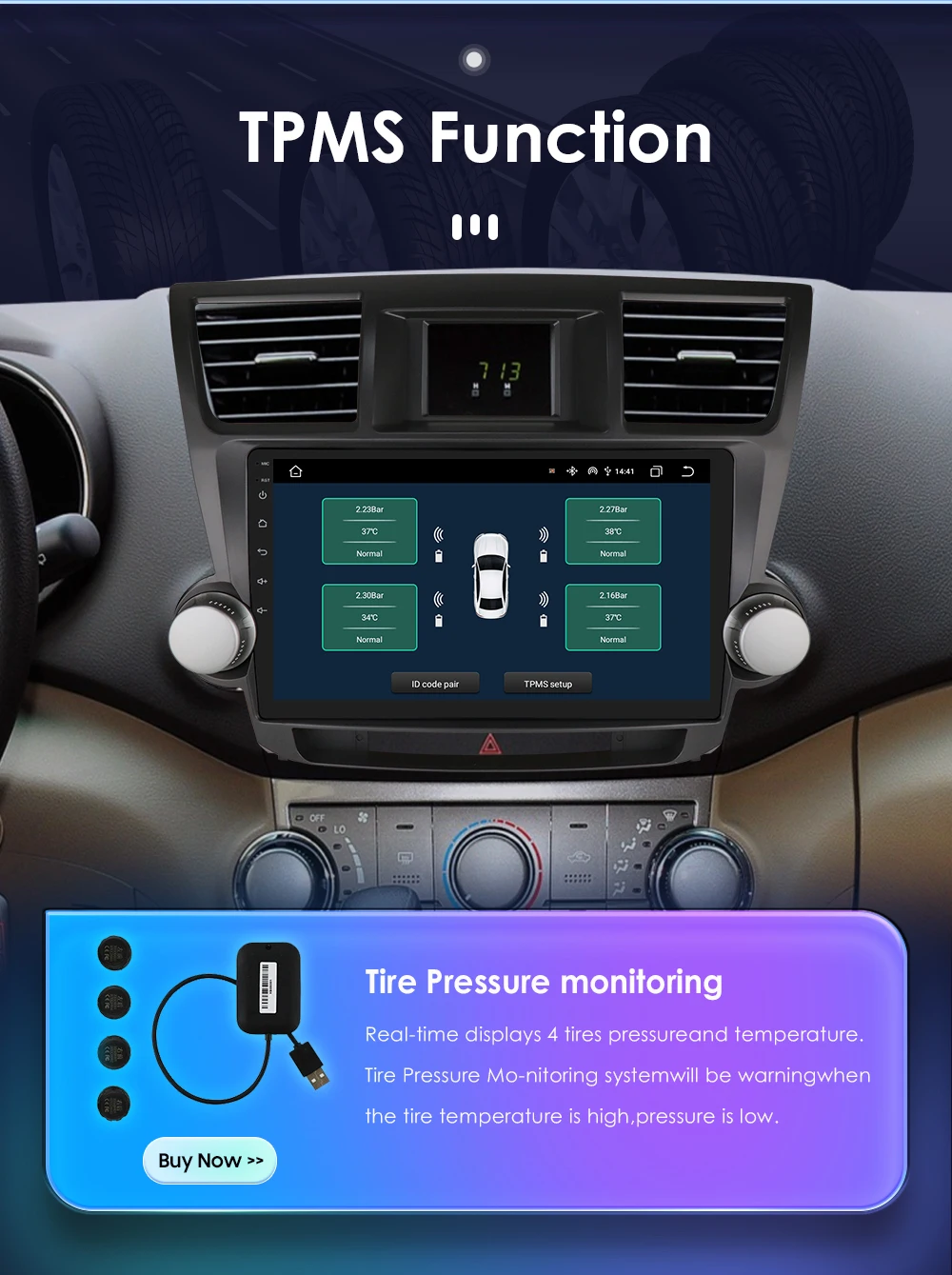 Wireless CarPlay Android Auto Car Radio For Toyota Highlander 2007-2013 Car Multimedia Player GPS Wifi 4G 2din autoradio RDS