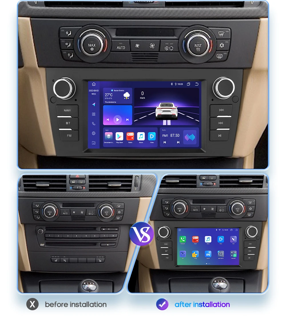 Android Car Multimedia Player For BMW 3 Series E90 E91 E92 E93 2006-2012 Navigation GPS Stereo 4G-LET autoradio Carplay