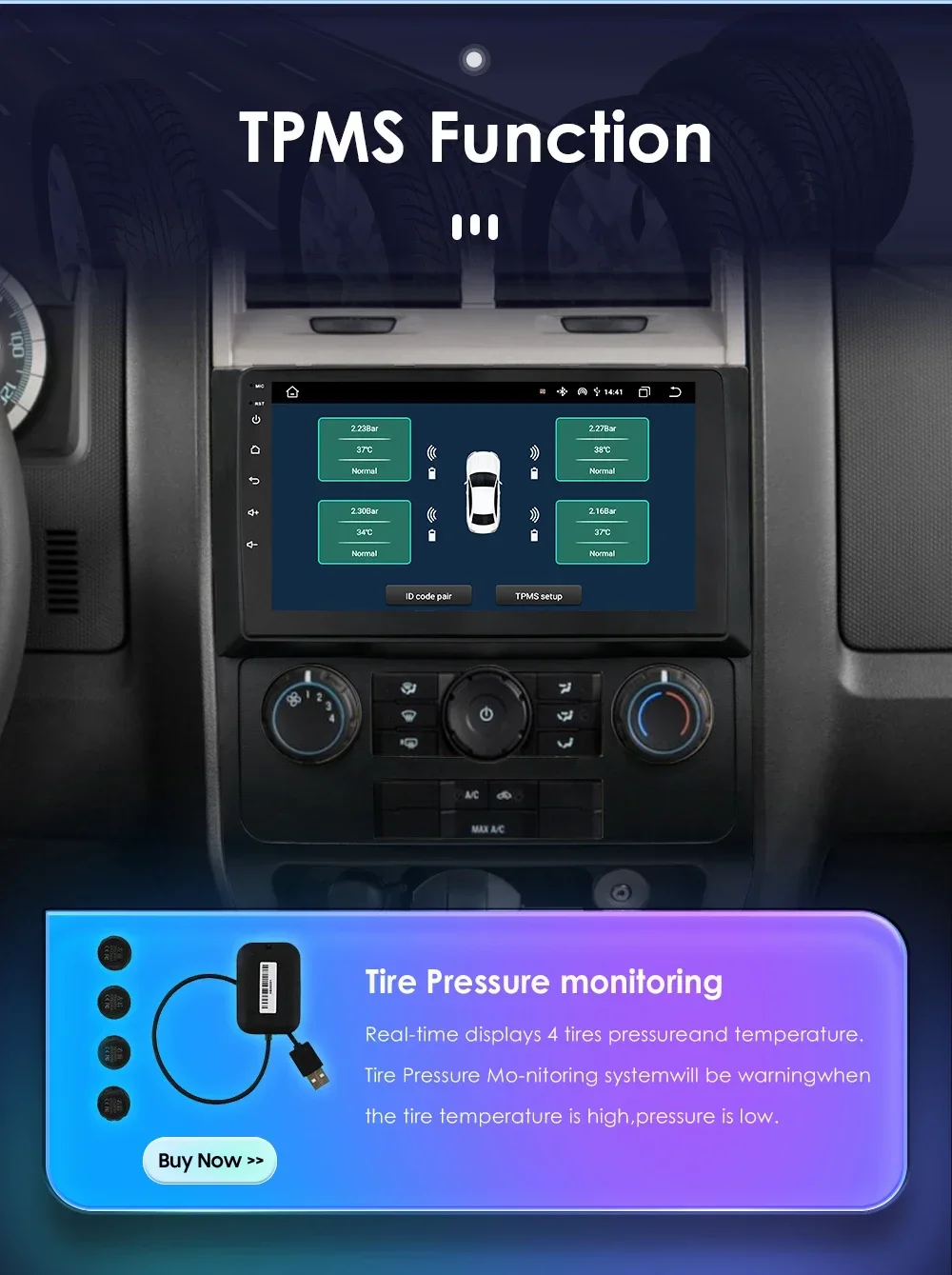 HIZPO 2Din 9inch Android Auto Car Radio for Ford Escape 2007 - 2012 Multimedia Navigation GPS 4G BT CarPlay RDS DSP SWC WiFi