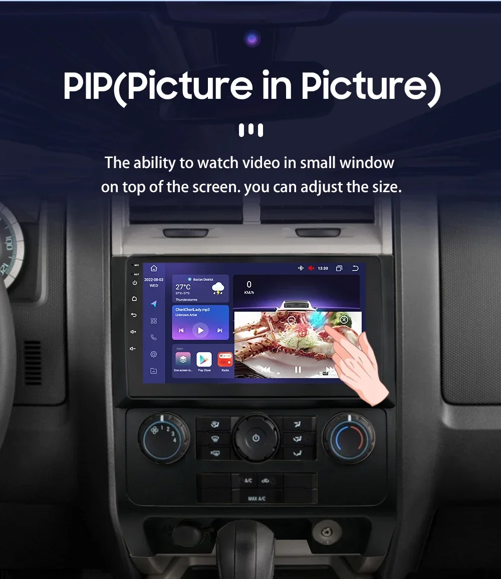 HIZPO 2Din 9inch Android Auto Car Radio for Ford Escape 2007 - 2012 Multimedia Navigation GPS 4G BT CarPlay RDS DSP SWC WiFi