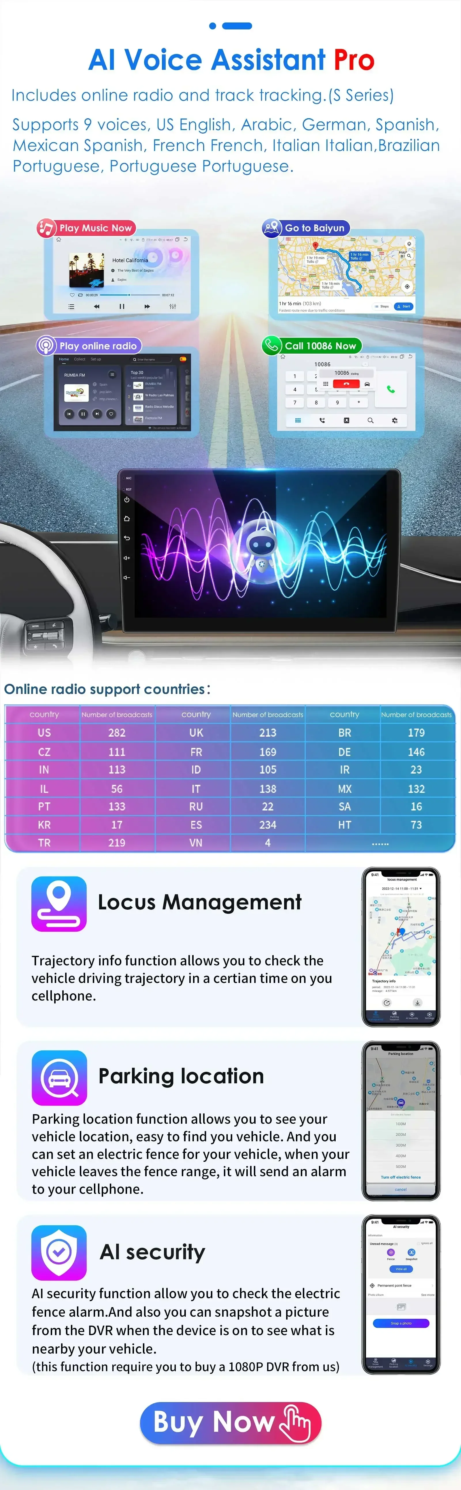 HIZPO 2Din 9inch Android Auto Car Radio for Ford Escape 2007 - 2012 Multimedia Navigation GPS 4G BT CarPlay RDS DSP SWC WiFi