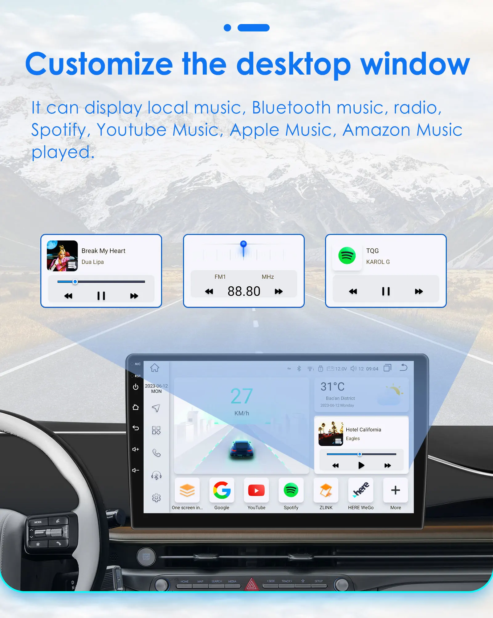 Hizpo Android 13 Auto Radio for Audi A3 8P 2003-2011 S3 RS3 Sportback Carplay Car Multimedia RDS GPS No 2din Autoradio 8+128G BT