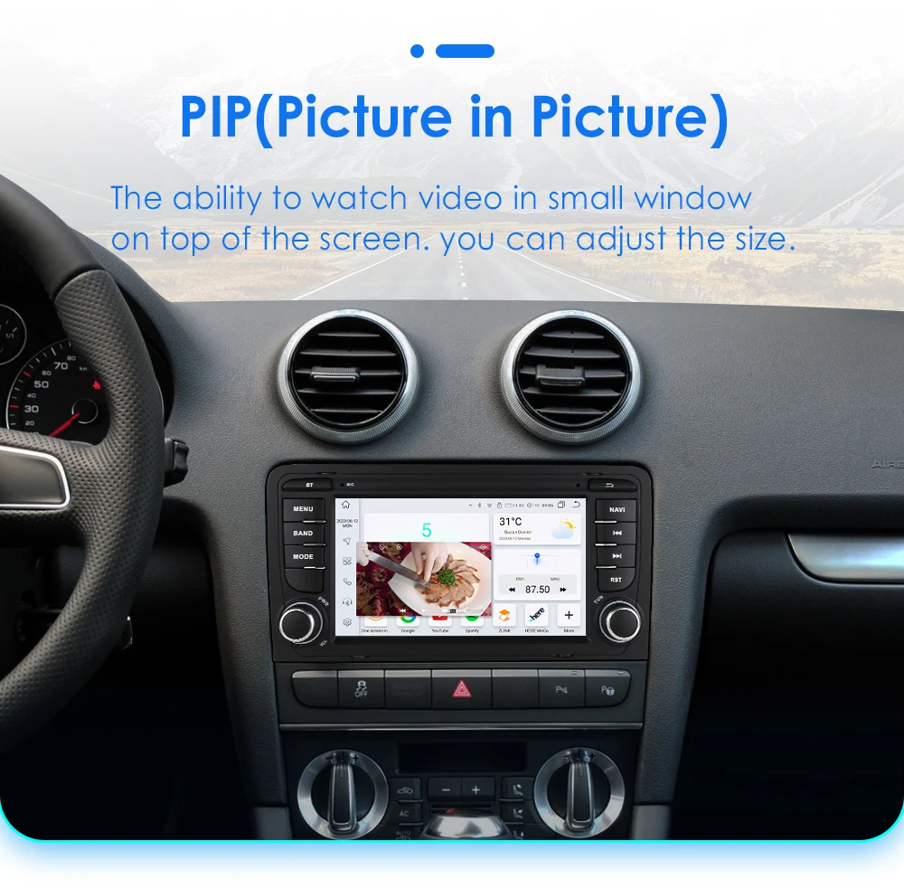 Hizpo Android 13 Auto Radio for Audi A3 8P 2003-2011 S3 RS3 Sportback Carplay Car Multimedia RDS GPS No 2din Autoradio 8+128G BT