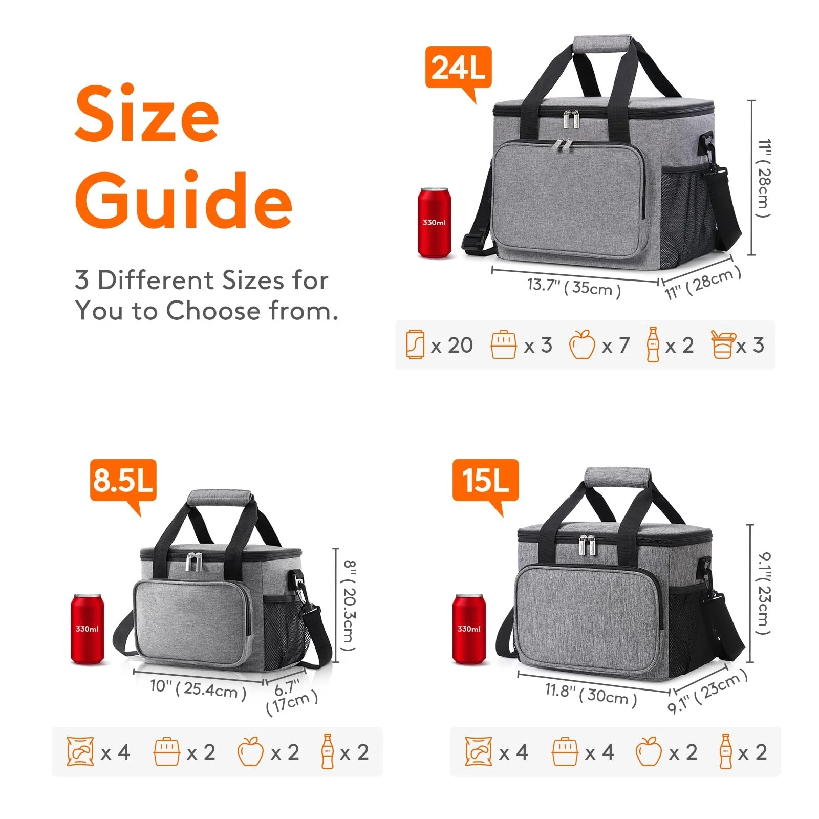 1pc Grey Oxford Cloth Lunch Bag With High Capacity, Handheld & Shoulder Straps Portable Large Capacity Waterproof Leakproof