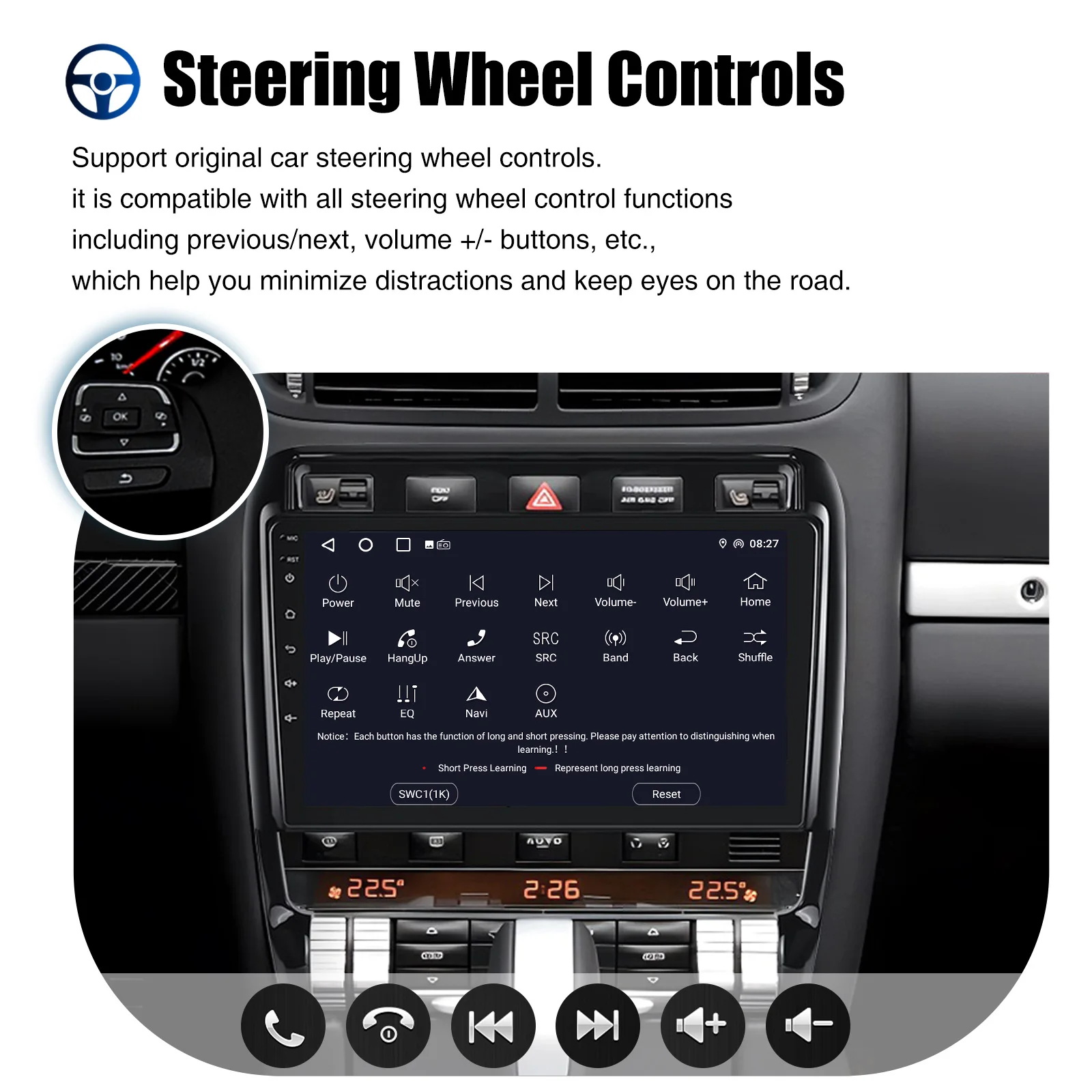 ESSGOO 9Inch Touch Screen For Porsche Cayenne 9PA 2002-2010 8 Core 4+64GB Android 13 Car Radio CarPlay GPS Navigation WiFi FM BT