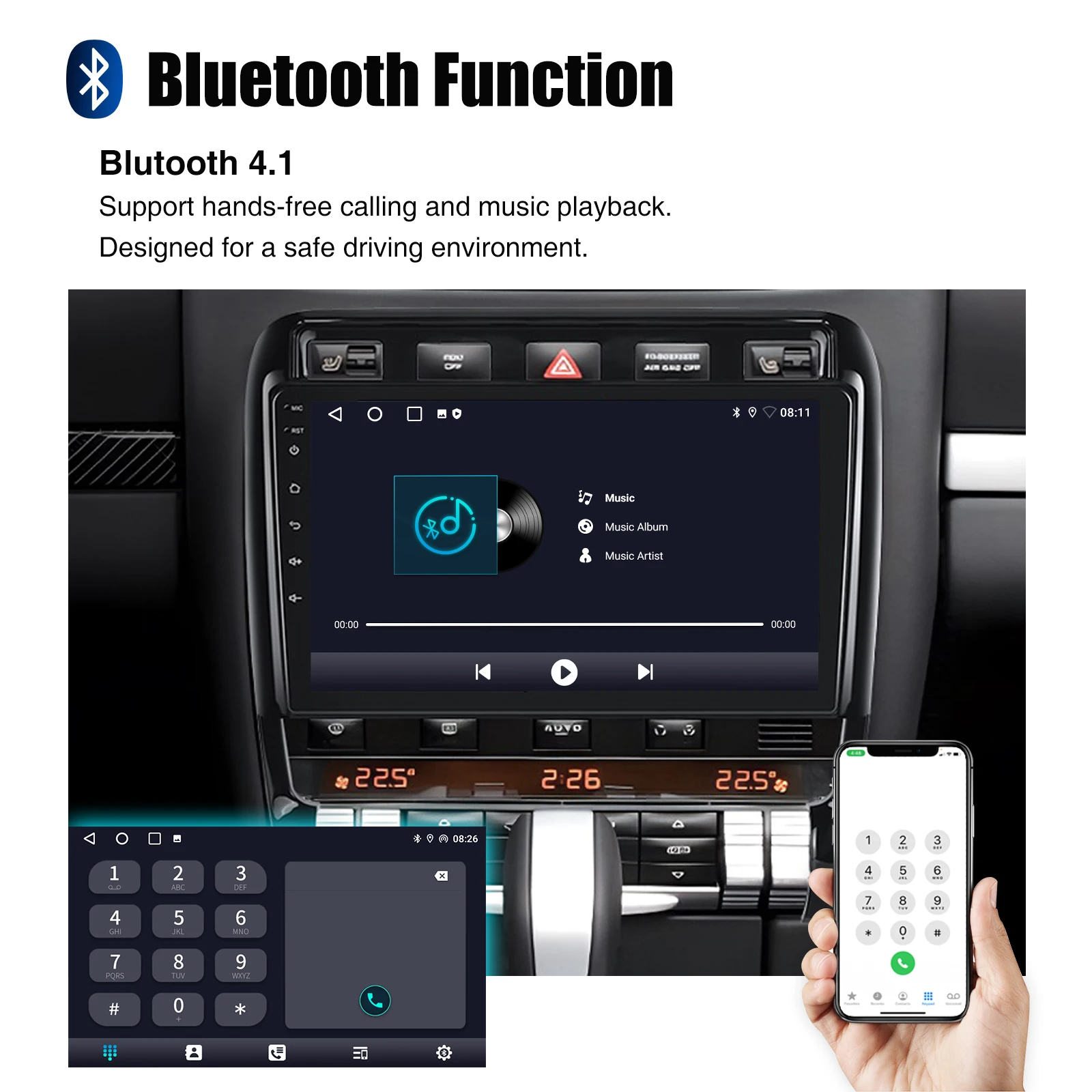 ESSGOO 9Inch Touch Screen For Porsche Cayenne 9PA 2002-2010 8 Core 4+64GB Android 13 Car Radio CarPlay GPS Navigation WiFi FM BT