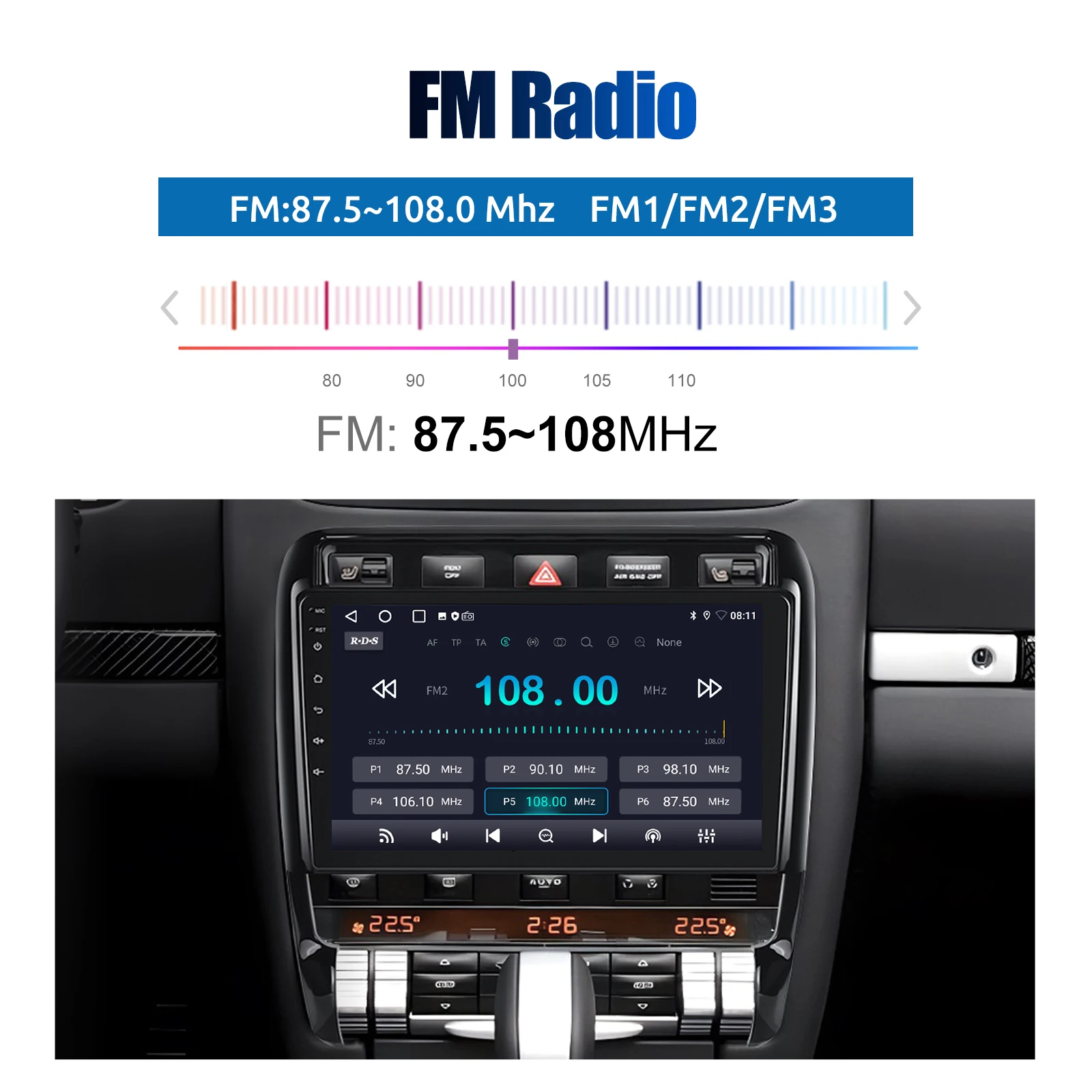 ESSGOO 9Inch Touch Screen For Porsche Cayenne 9PA 2002-2010 8 Core 4+64GB Android 13 Car Radio CarPlay GPS Navigation WiFi FM BT