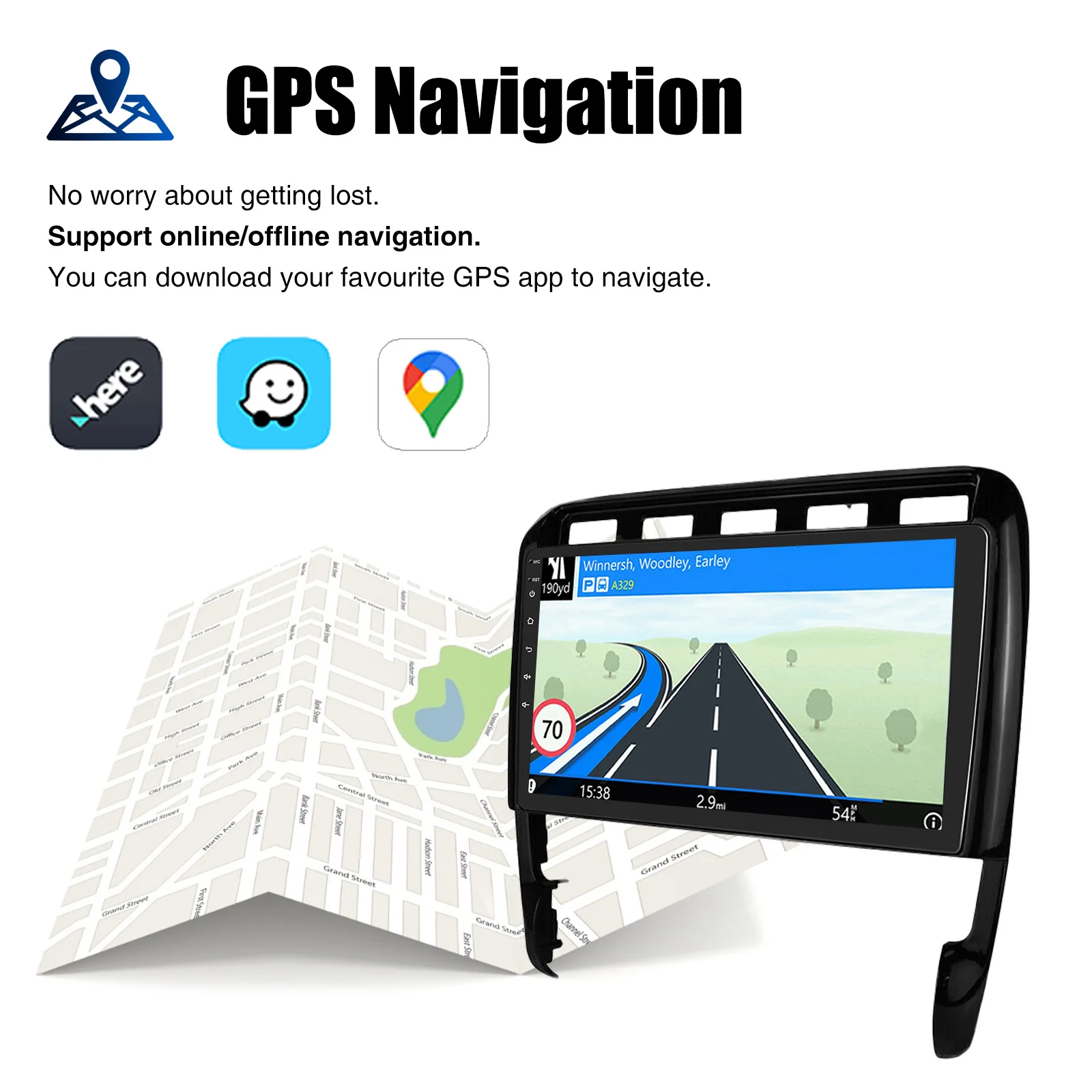 ESSGOO 9Inch Touch Screen For Porsche Cayenne 9PA 2002-2010 8 Core 4+64GB Android 13 Car Radio CarPlay GPS Navigation WiFi FM BT