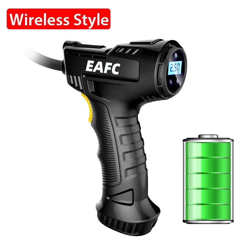 120W Wireless/Wired Handheld Air Compressor Inflatable Pump Portable Air Pump Tire Inflator Digital for Car Bicycle Balls