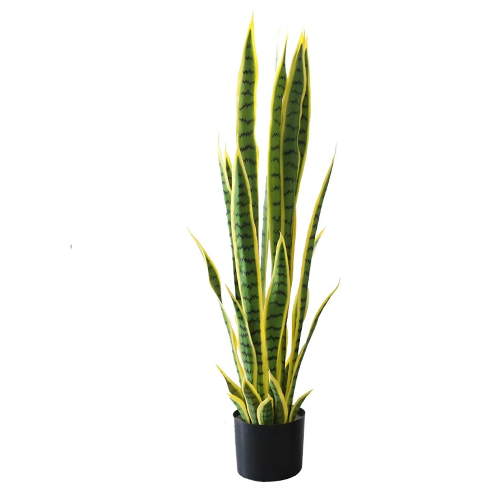 Artificial Snake Plant, Potted Artificial Snake Plant With Pot, Tropical Fake Plants For House Living Room Home Office Outside