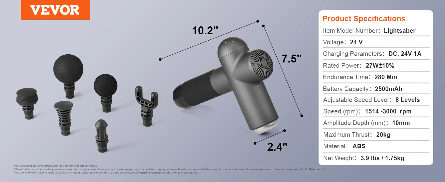 SucceBuy Massage Gun Deep Tissue Percussion Muscle Massager for Athletes Electric Massage Gun for Pain Relief Muscle Relaxation