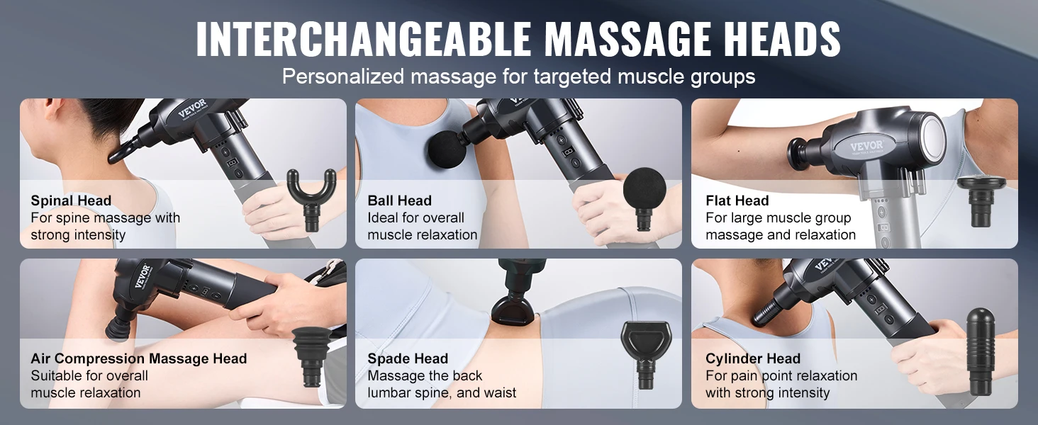 SucceBuy Massage Gun Deep Tissue Percussion Muscle Massager for Athletes Electric Massage Gun for Pain Relief Muscle Relaxation