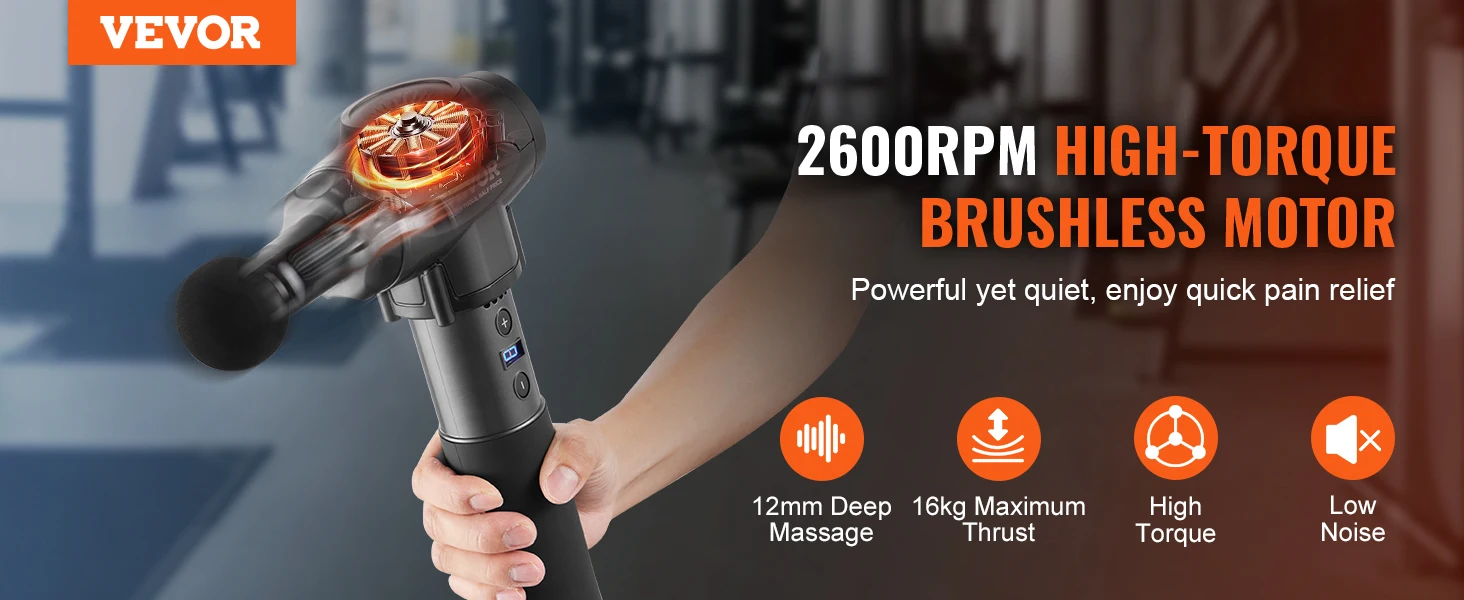 SucceBuy Massage Gun Deep Tissue Percussion Muscle Massager for Athletes Electric Massage Gun for Pain Relief Muscle Relaxation