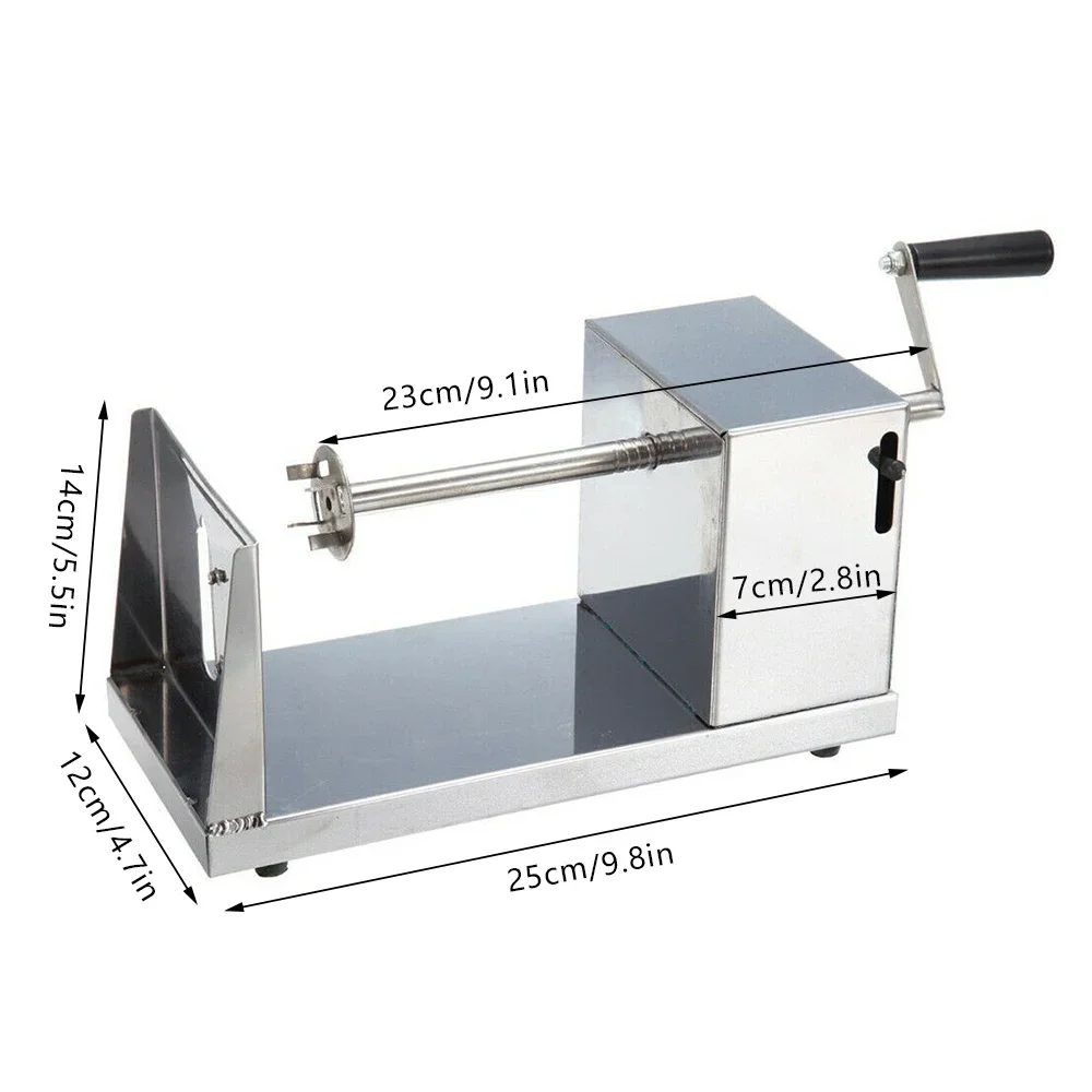 Stainless Steel Spiral Potato Potato Chips Maker Cutter Fruit Slice Kitchen Home Hand-cranked Clipping Apple Slicer