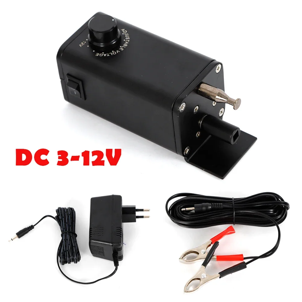 Adjustable Grill Motor 12V, 15W w/ EU Standard Plug Portable Even Heating for Perfect Grilling, Car Battery & Adapter Compatible
