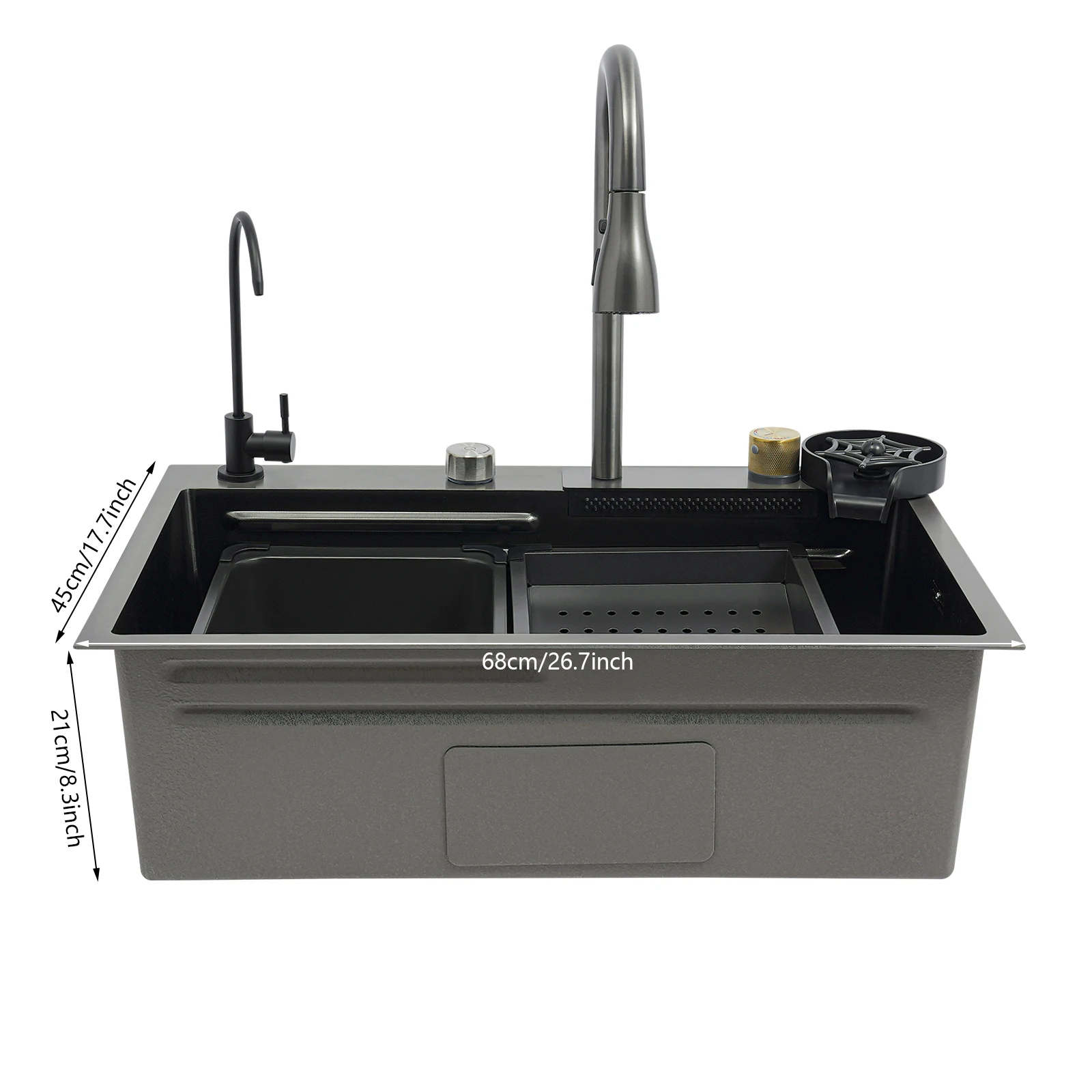 Kitchen Sink, Household Sink Set, Stainless Steel Sink Two Installation Methods for Washing and Cleaning Food, Fruits, Vegetable