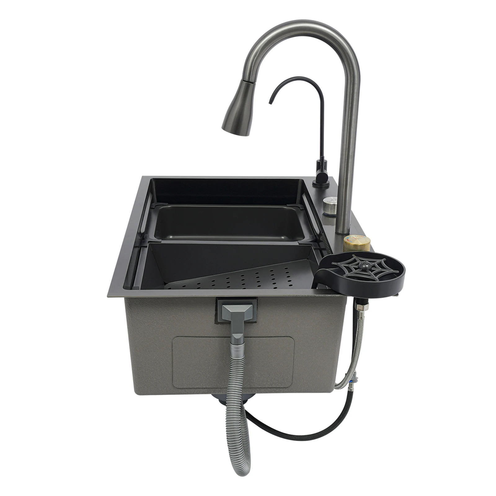 Kitchen Sink, Household Sink Set, Stainless Steel Sink Two Installation Methods for Washing and Cleaning Food, Fruits, Vegetable