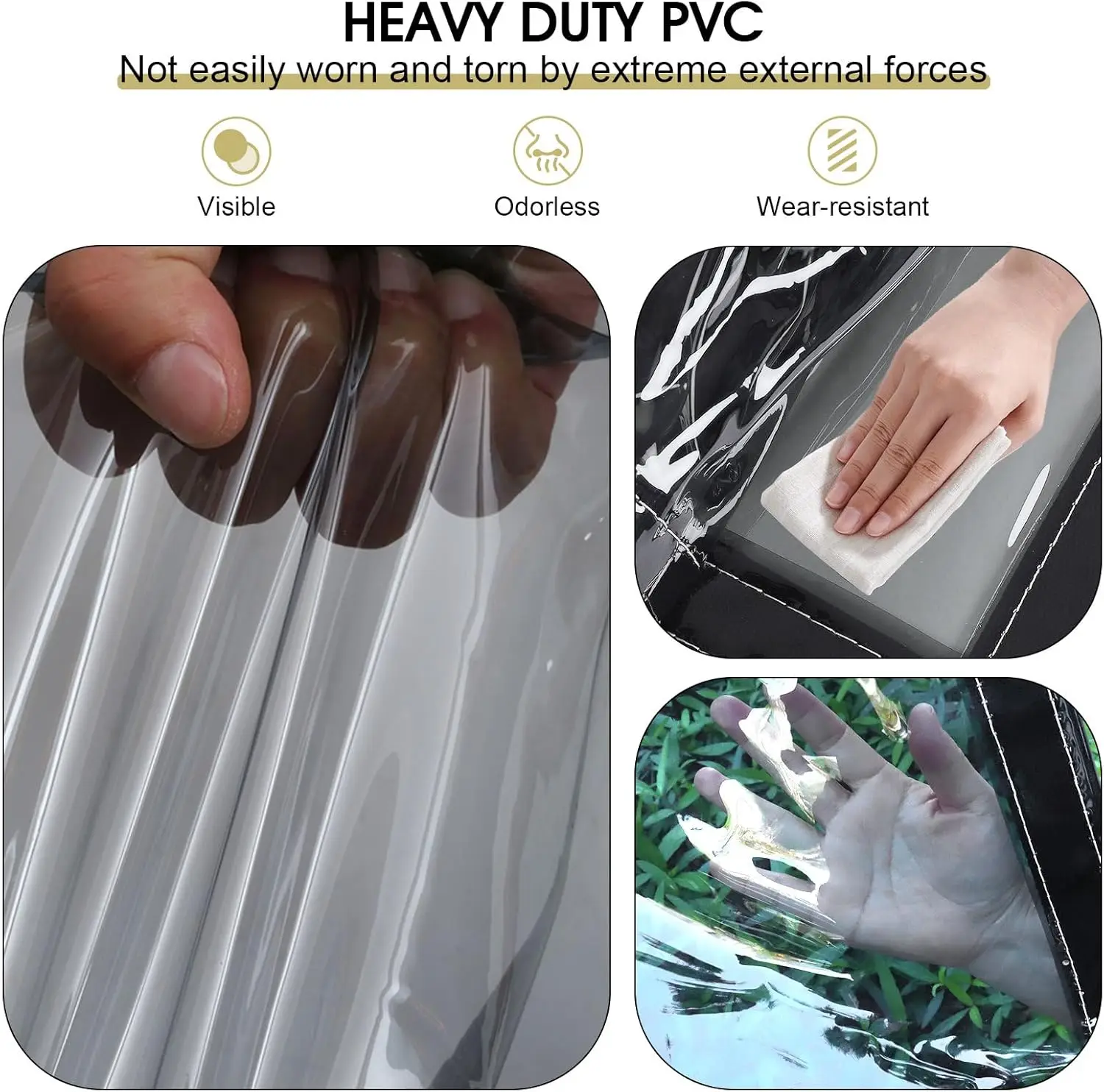 Sunshade Waterproof Tarpaulin PVC with Eyelets 400 g/m² UV Protection Tarpaulin for Gazebo Garden Balcony Privacy Protection