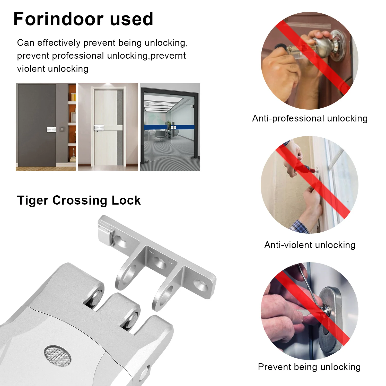 YiHESZ 433Mhz Remoto Control Door Lock Dual Motor Smart Lock Electronic Wireless Keyless Door Locks Touch Control Dealbolt Lock