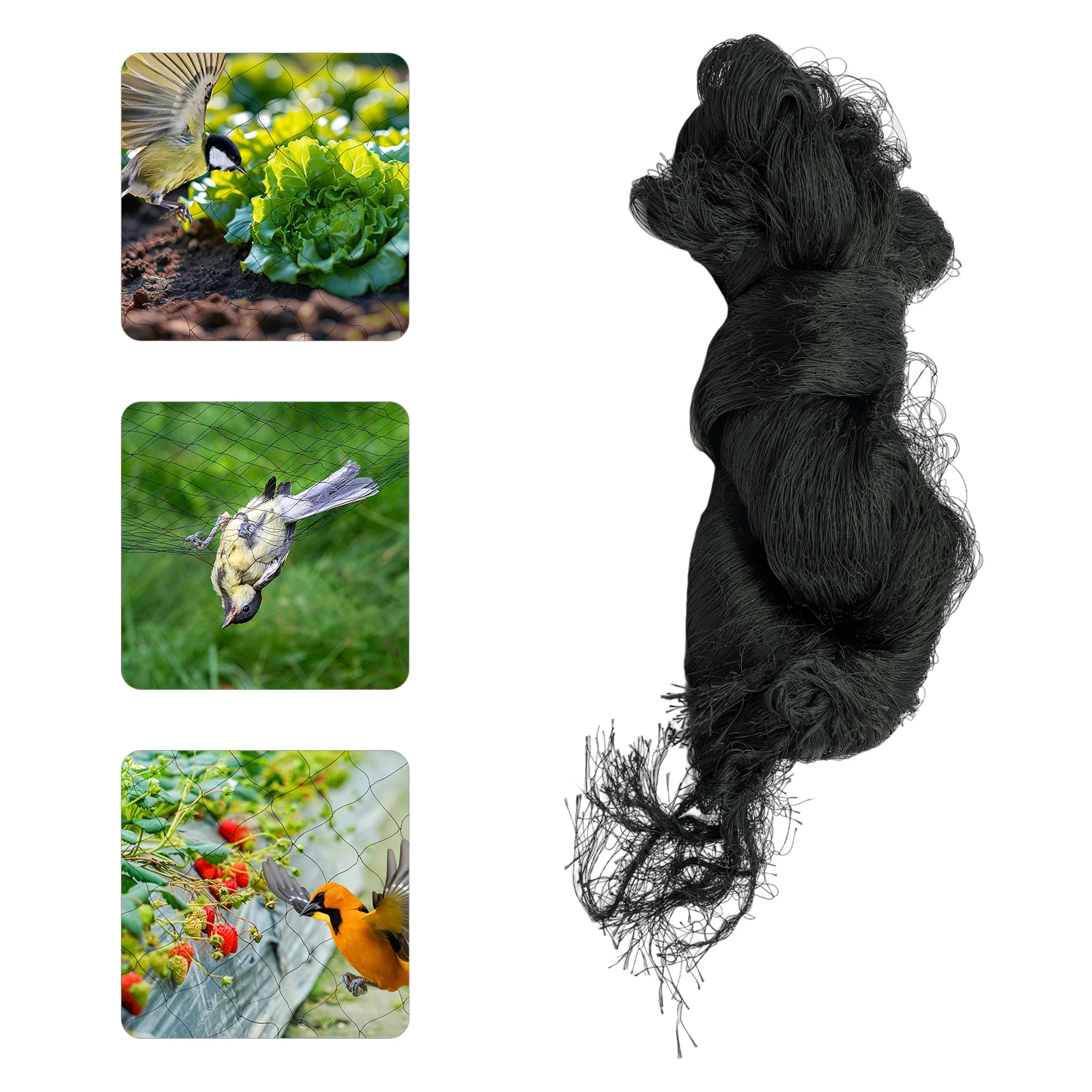 Bird Protection Net, Pigeon Net, 30 X 15 M, Mesh Size 5 X 5 Cm, Versatile Black Net for Balcony, Garden, Pond and Pool