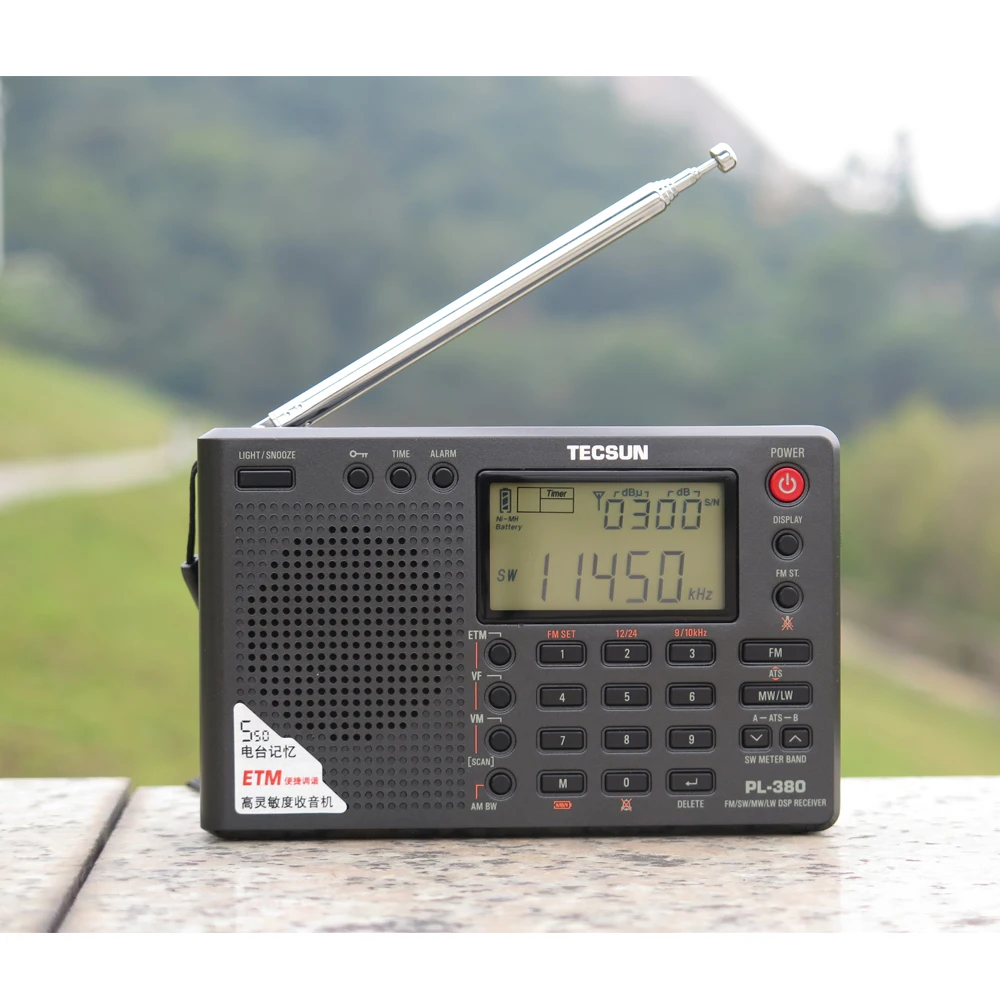 TECSUN PL-380 DSP World Band Radio FM MW SW LW Portable Digital Receiver with ETM Scan USB Rechargeable Stereo Sound Sleep Timer