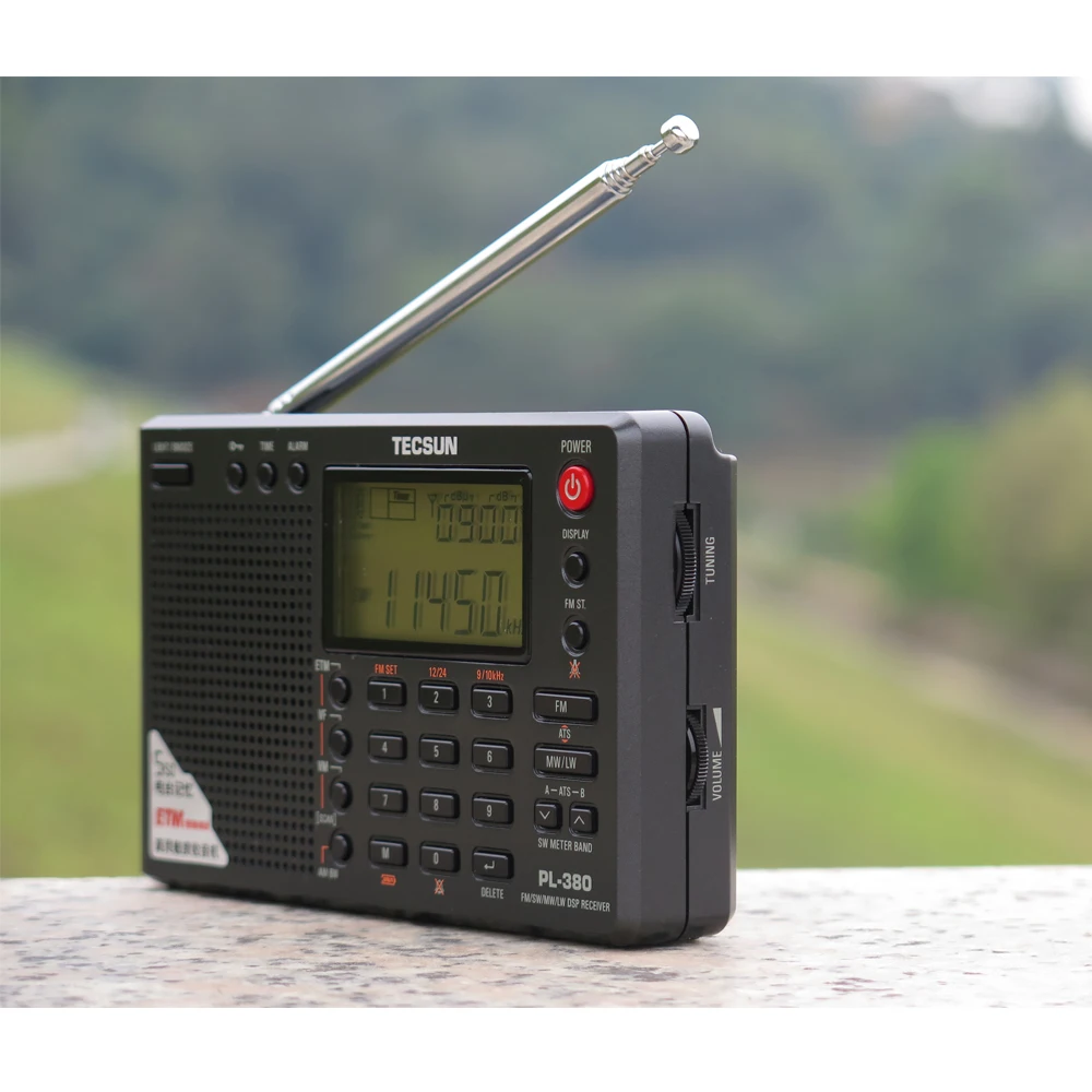 TECSUN PL-380 DSP World Band Radio FM MW SW LW Portable Digital Receiver with ETM Scan USB Rechargeable Stereo Sound Sleep Timer