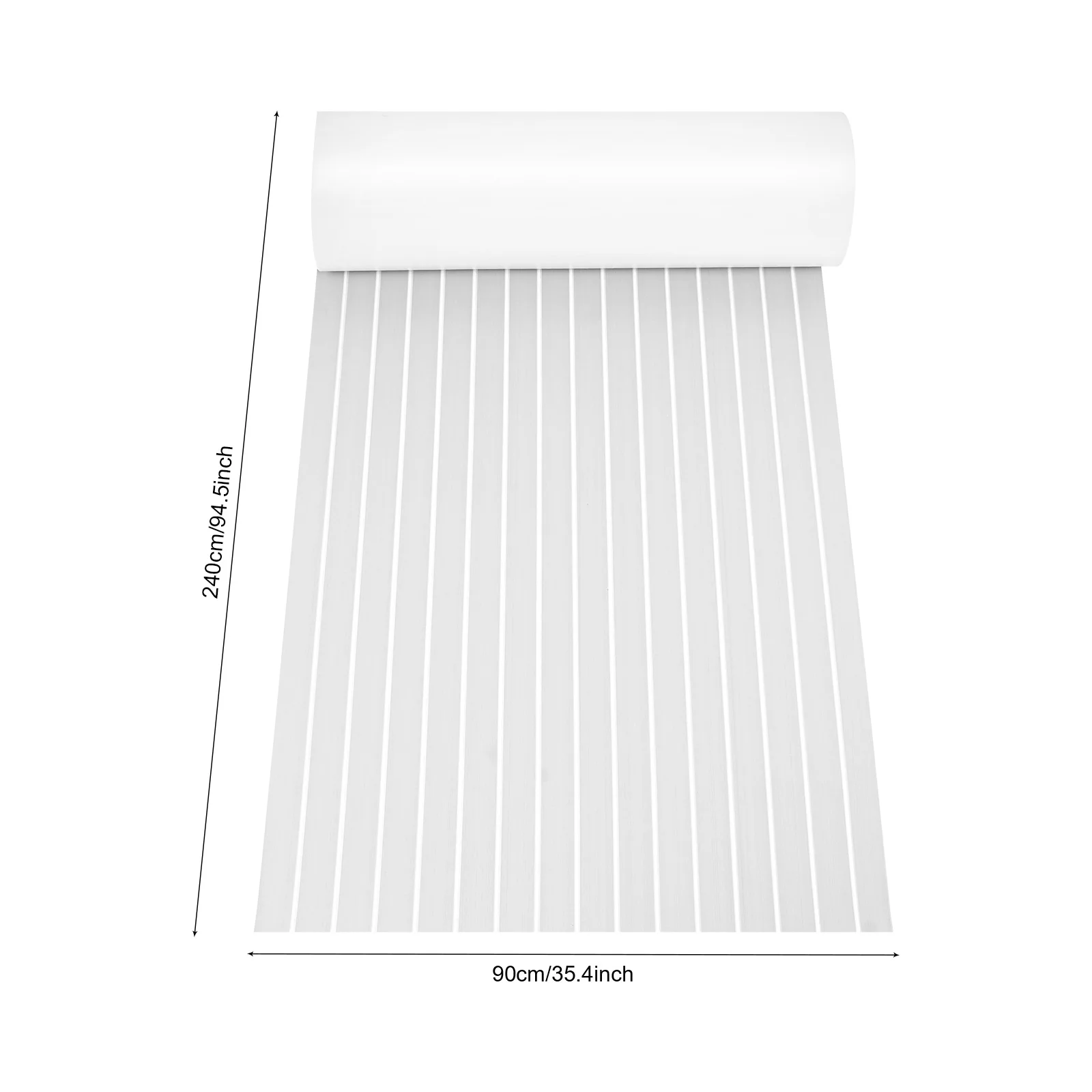 240cm×90cm EVA Foam Teak Floor Mat for Boat Deck RV Yacht Self-Adhesive Water-proof Non-slip Cuttable Upgrade Not Easy to Deform