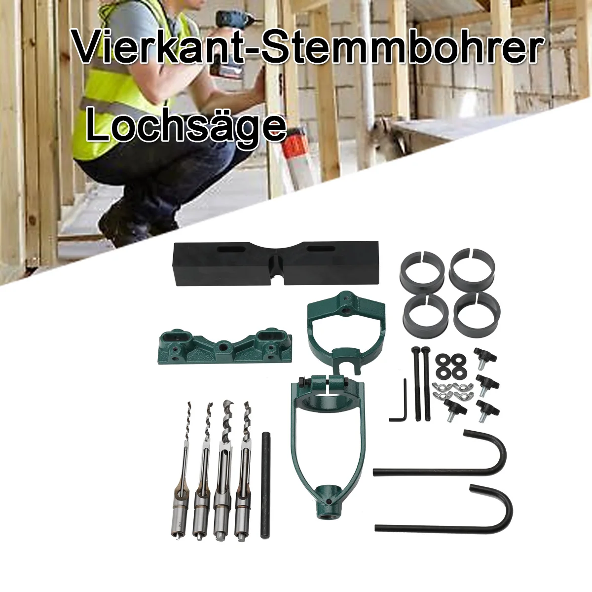 Mortising Machine Woodworking Mortise Tenon Tools Drill Press Locator Set for Circles Square Hole Chisel Drilling Machin
